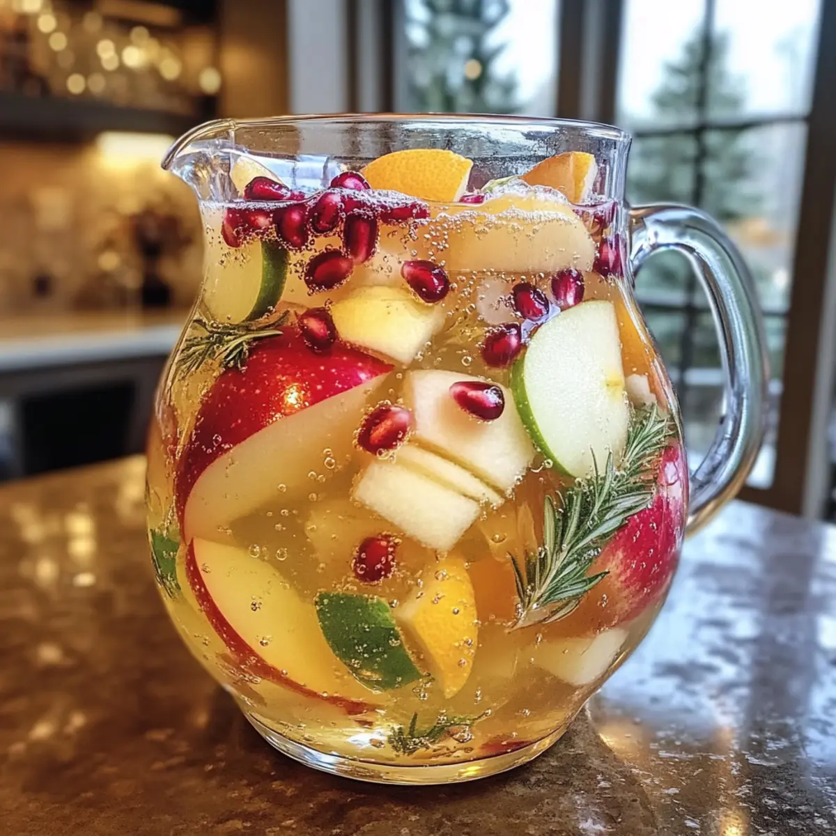 Winterweiße Sangria für Gemütliche Abende