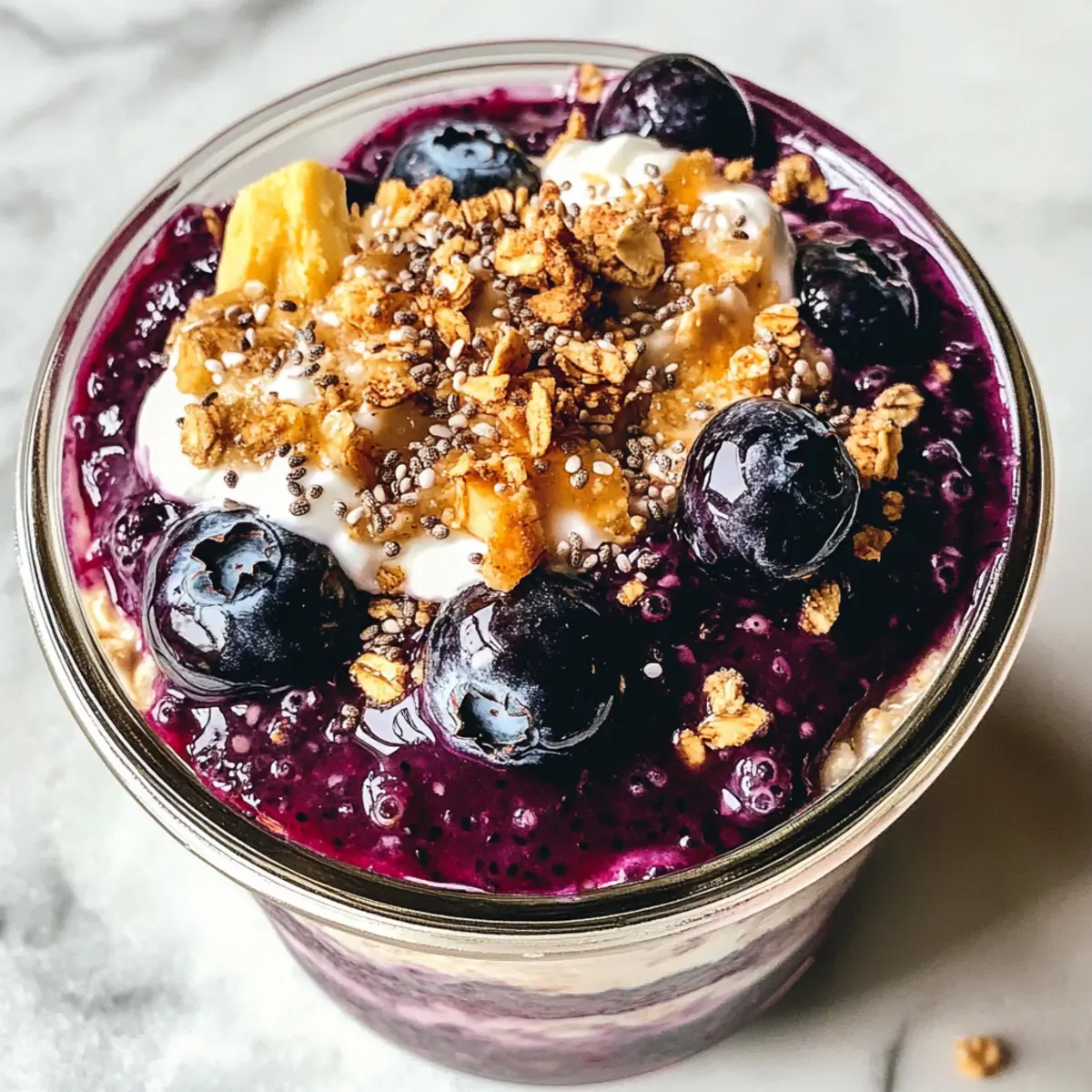 Heidelbeer-Pie Übernacht-Haferflocken Rezept