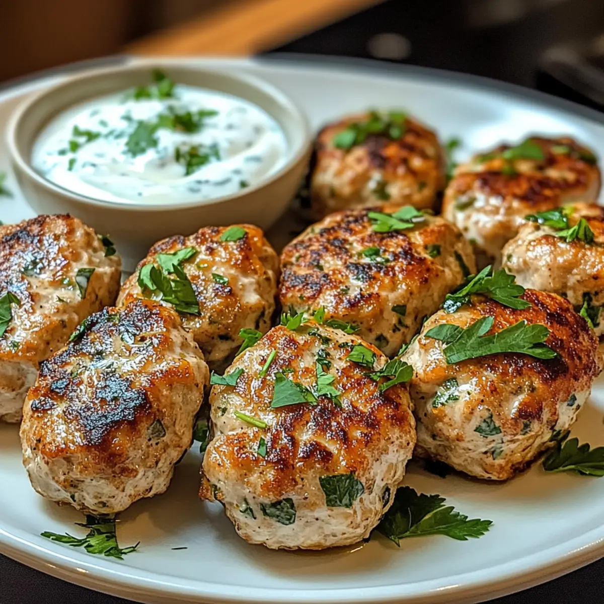 Hühnchen-Kofta mit Knoblauch-Joghurt-Sauce genießen