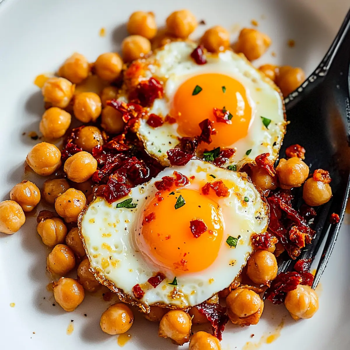 Kichererbsen Spiegelei in 15 Minuten zubereiten