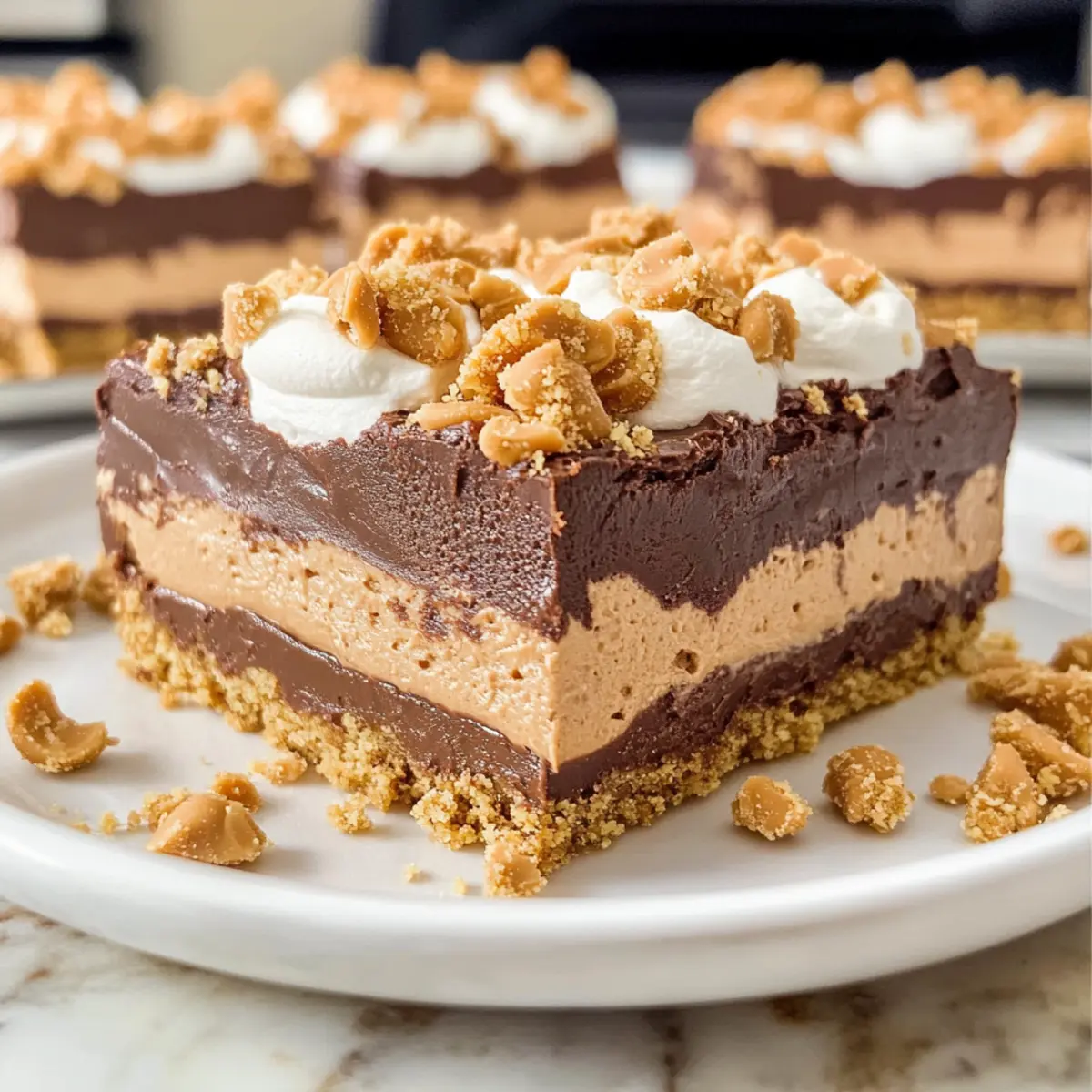 Schokoladen-Erdnussbutter-Traum-Riegel ganz easy