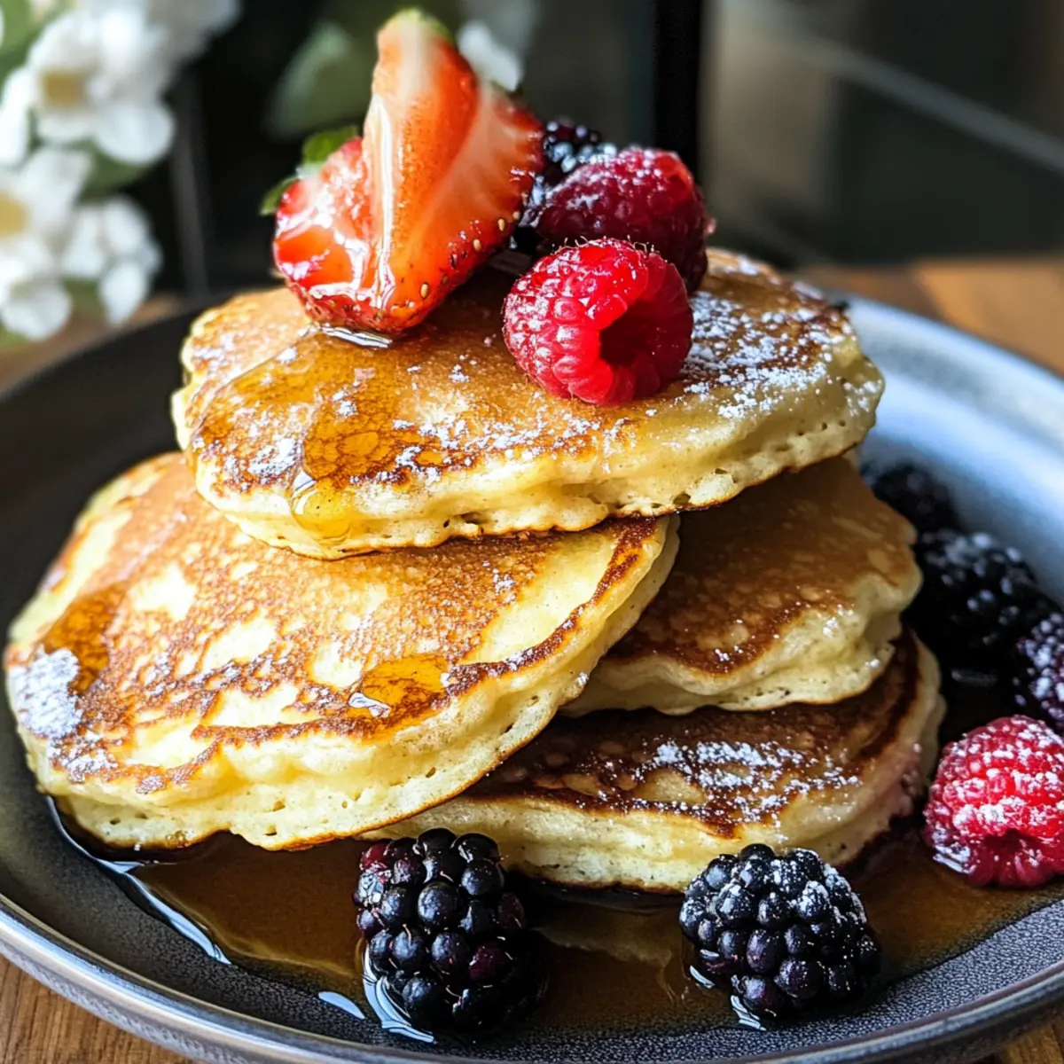 Hüttenkäse Pfannkuchen für ein schnelles Frühstück