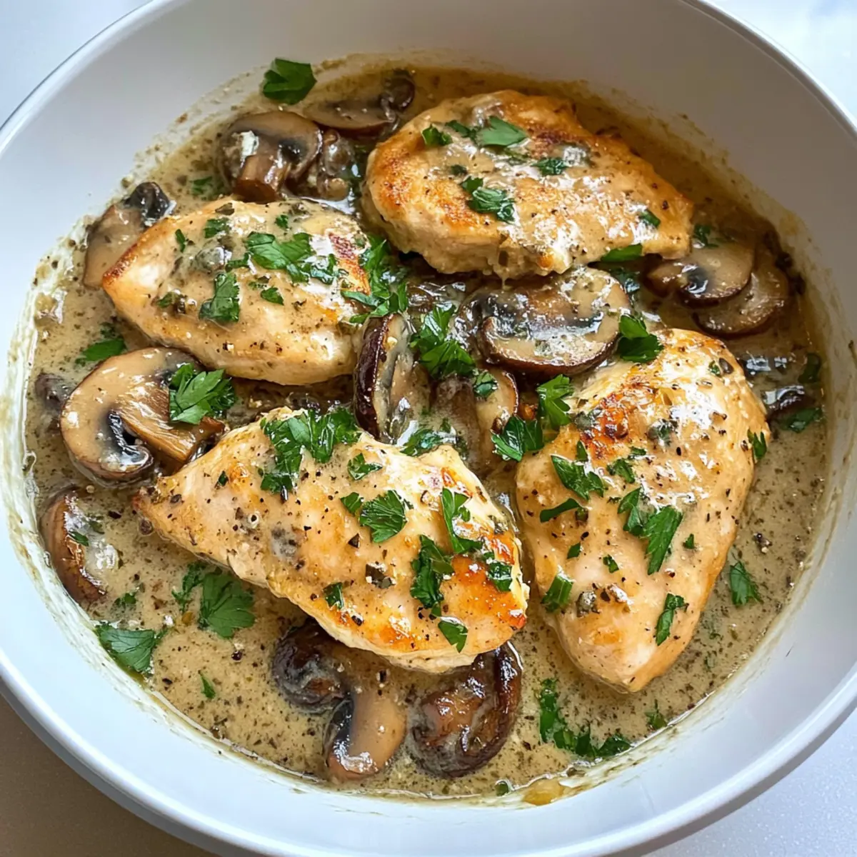 Cremiges Pilz-Hühnchen in 30 Minuten genießen