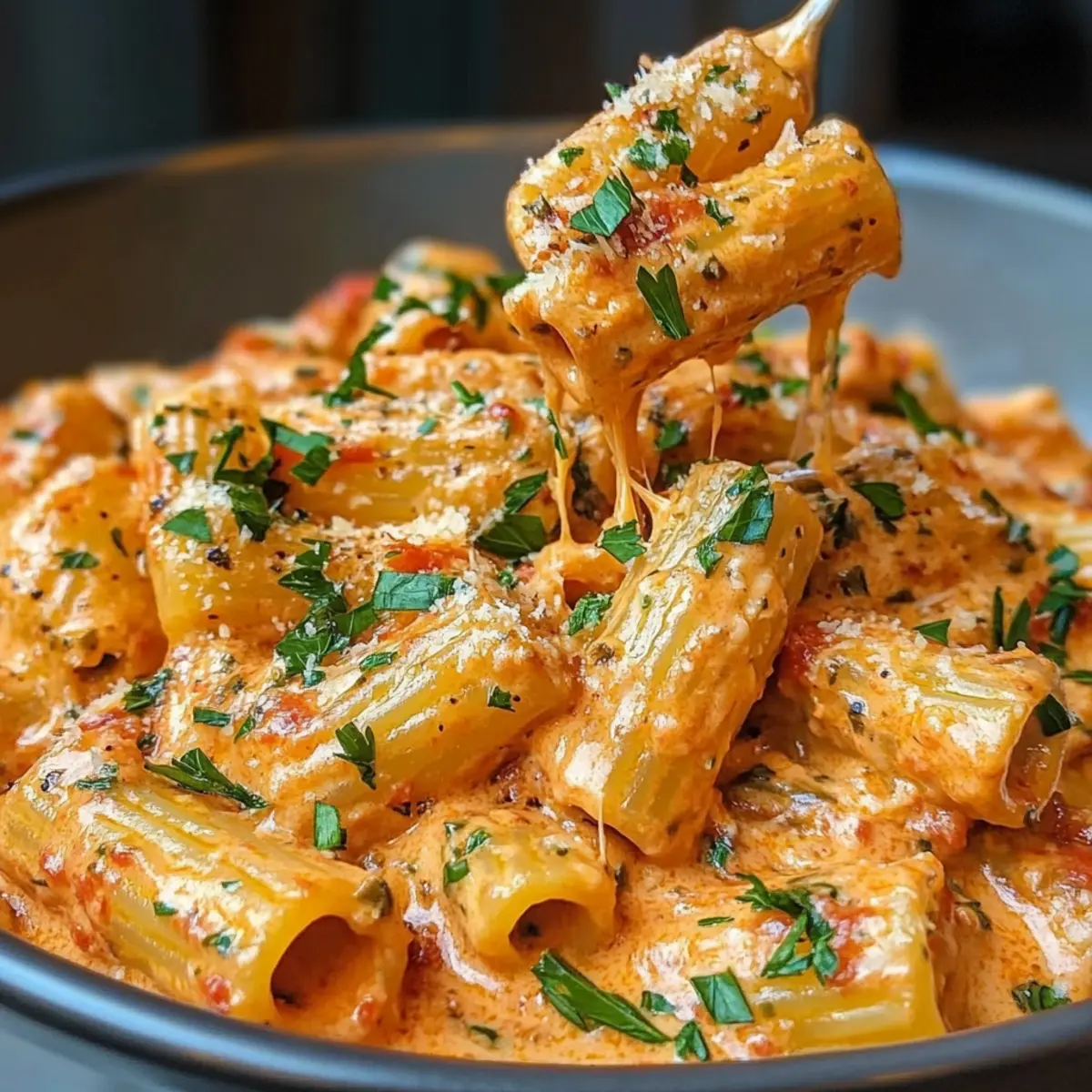 Cremige Tomaten Knoblauch Pasta für Soulfood-Momente