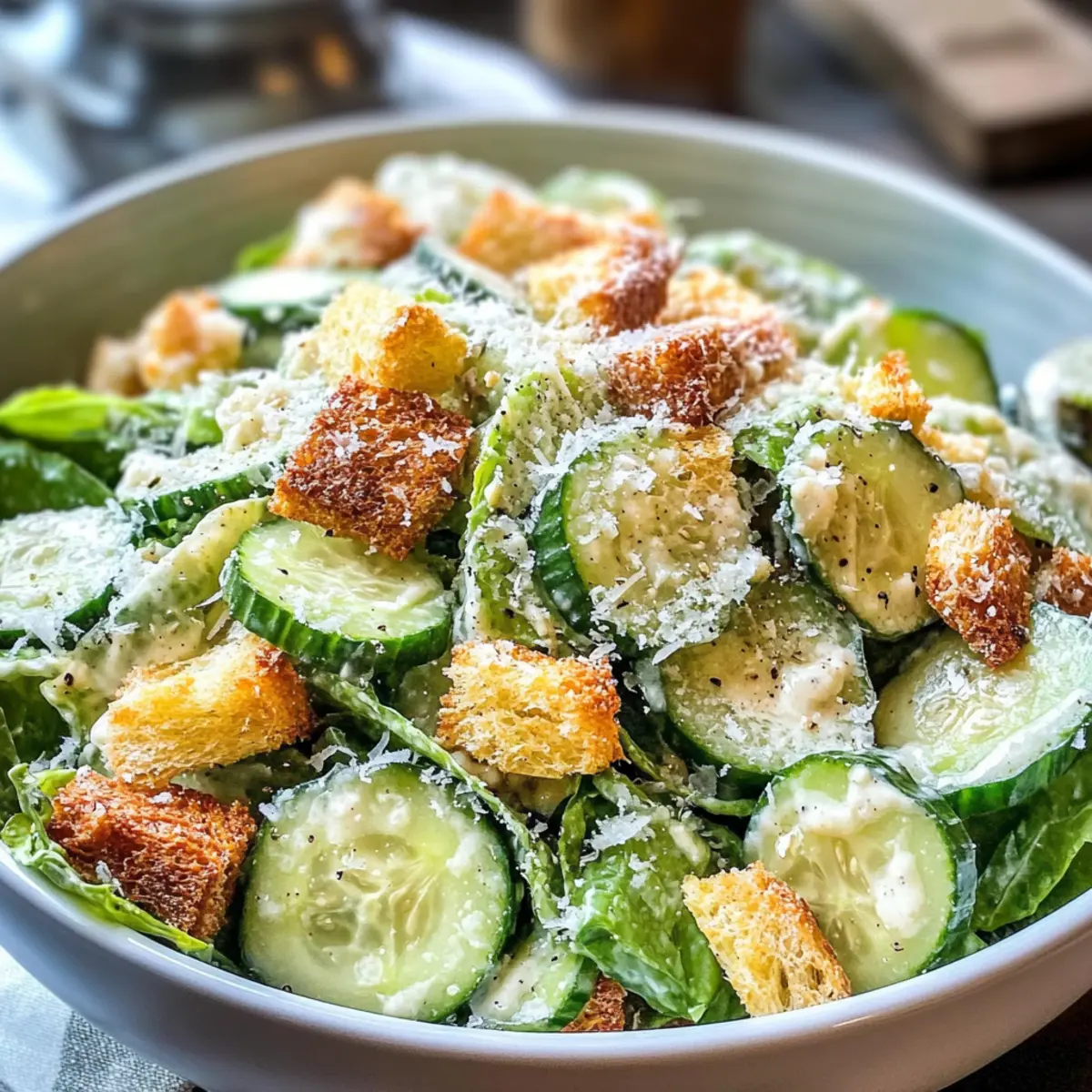 Gurkensalat mit Caesar-Dressing: Lecker und Erfrischend