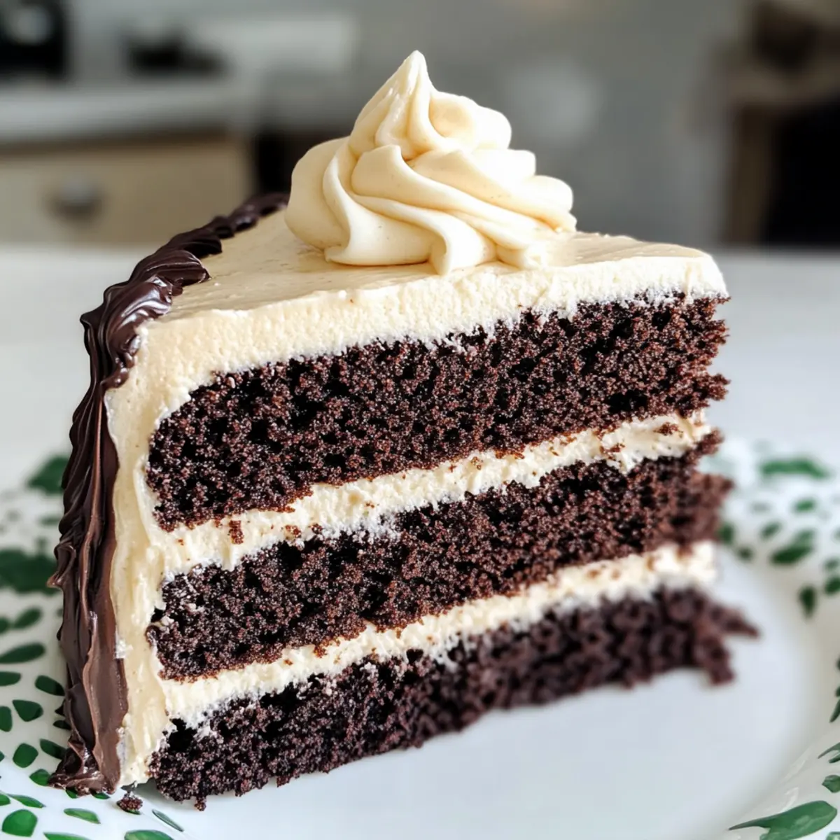 Dunkle Schokolade Guinness Kuchen mit Baileys Creme