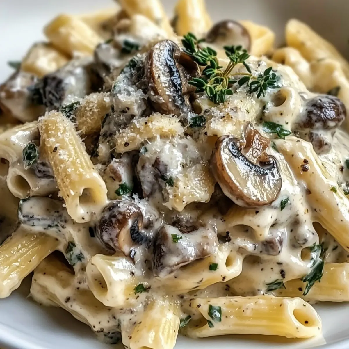 Gorgonzola-Trüffel-Creme-Pilze für Pasta-Liebhaber