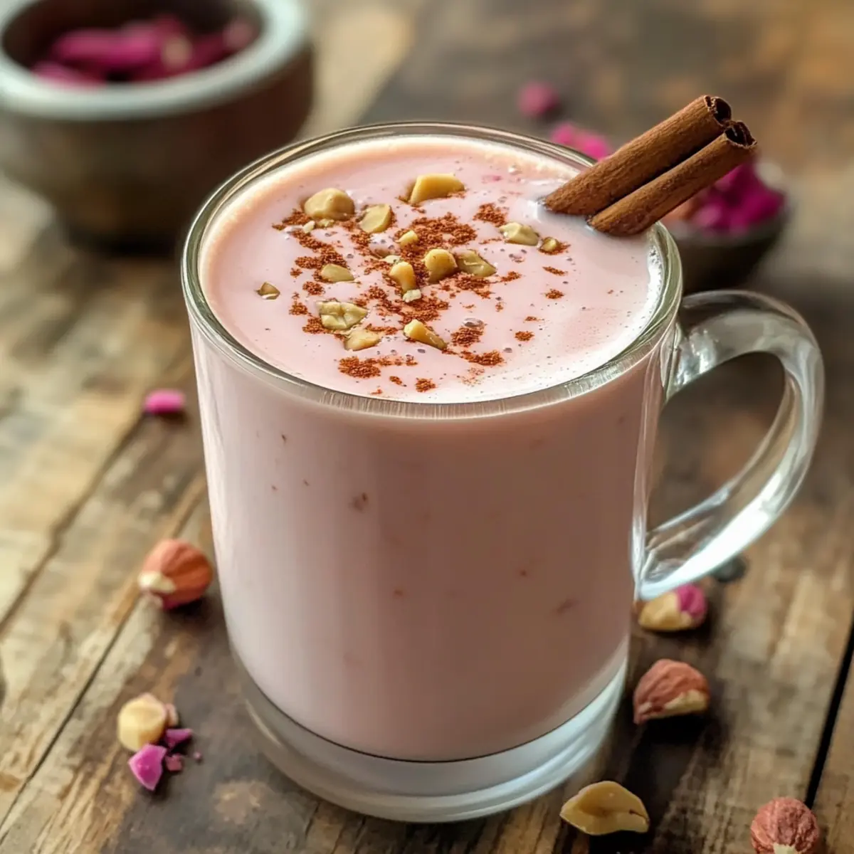 Kaschmirische Pinke Teesuppe: Cremig und Aromatisch