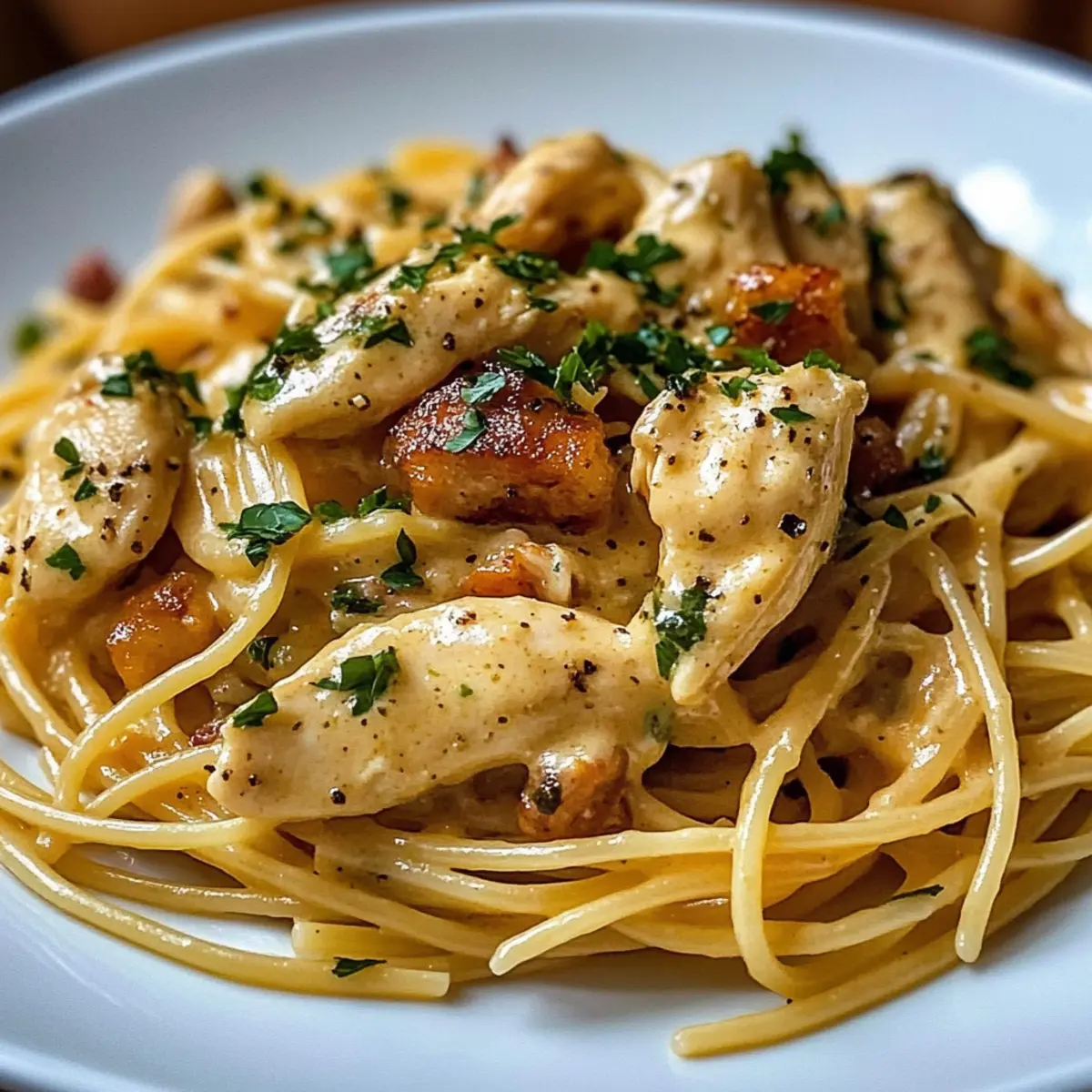 Monterey Hühnchen Spaghetti: Ein cremiges Genussfest