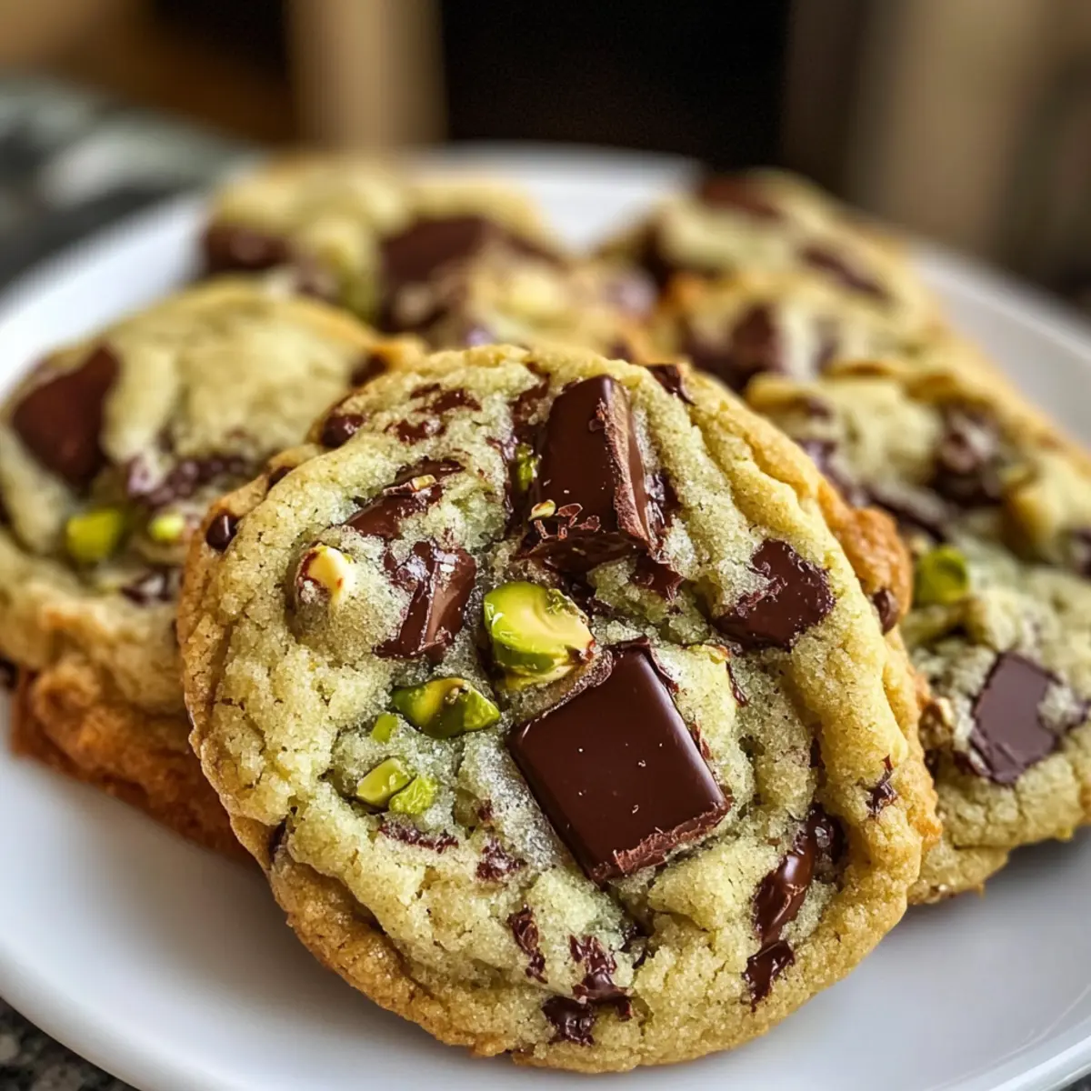 Pistaziencremeplätzchen mit Schokoladenstückchen