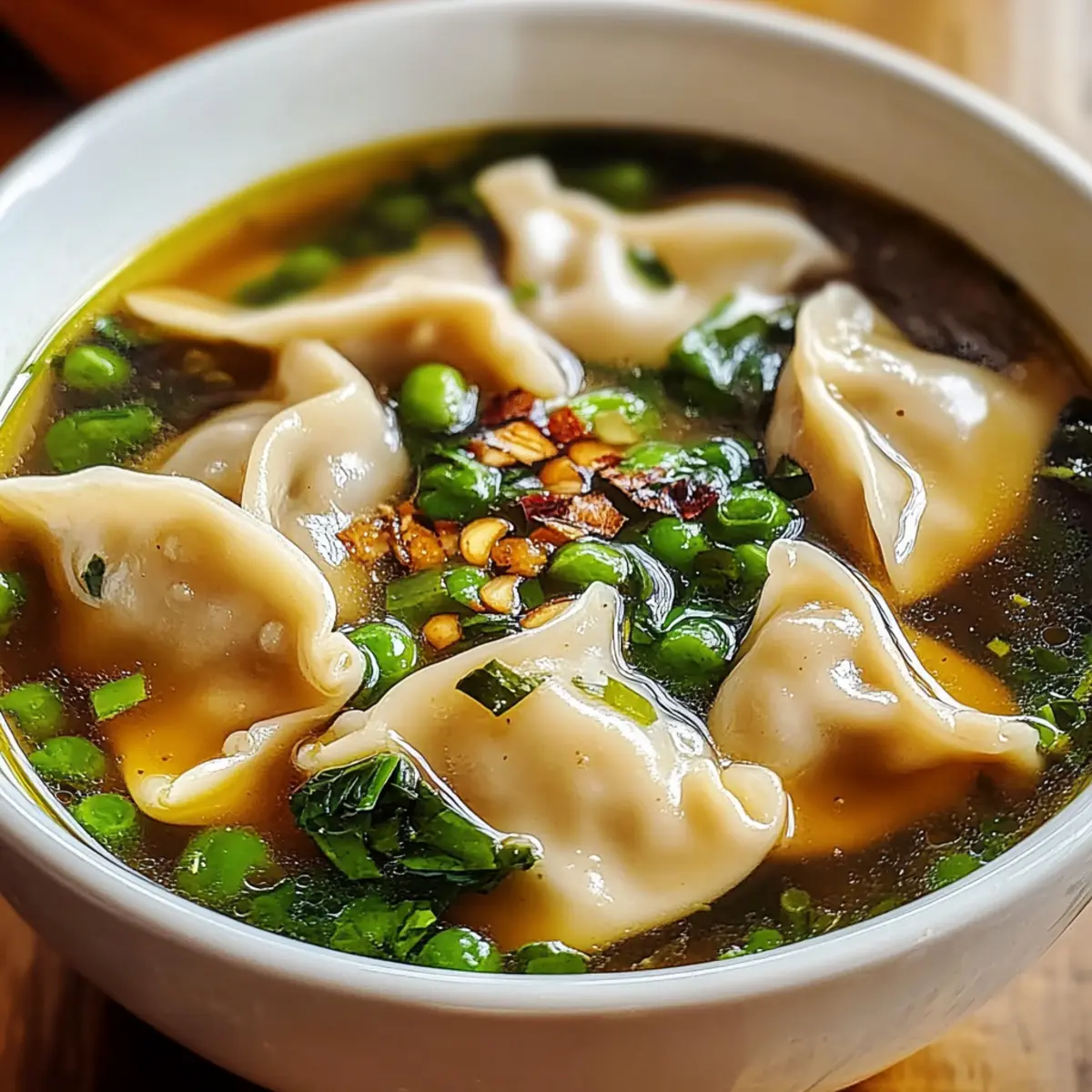 Teigtasche Suppe: Herzhafter Komfort in einer Schüssel