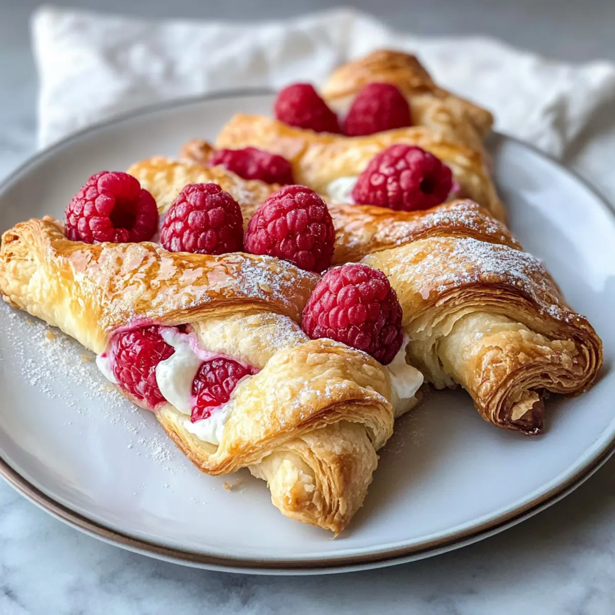 Himbeer-Dänisch für ein einfaches Frühstück