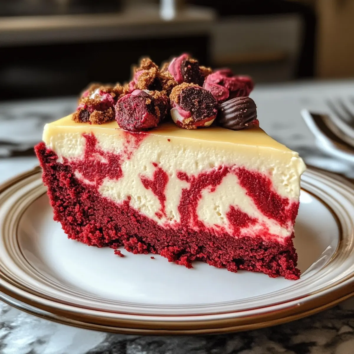 Rote Samt Keksteig Käsekuchen für Festliche Anlässe