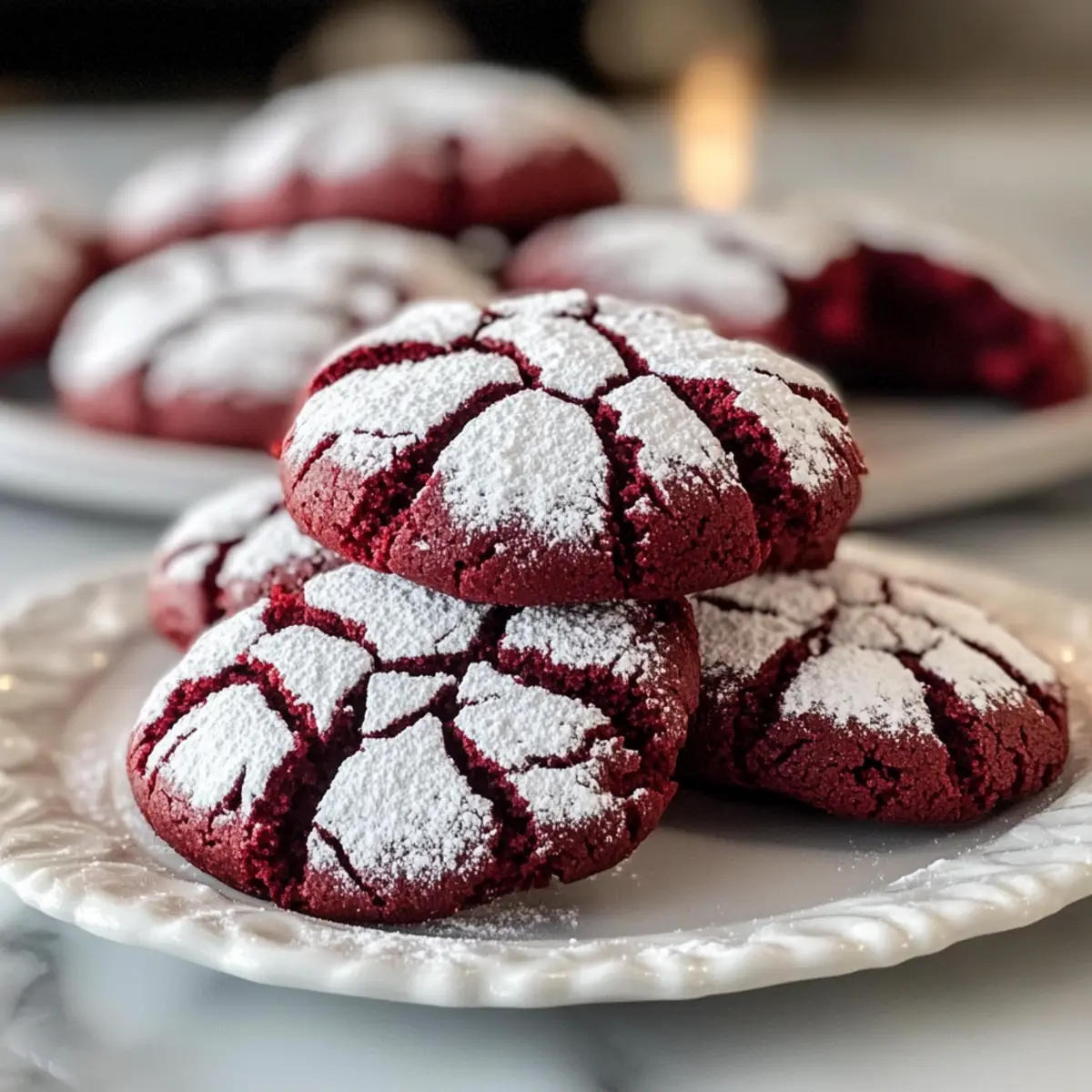Rote Samt Krümelplätzchen für festliche Anlässe