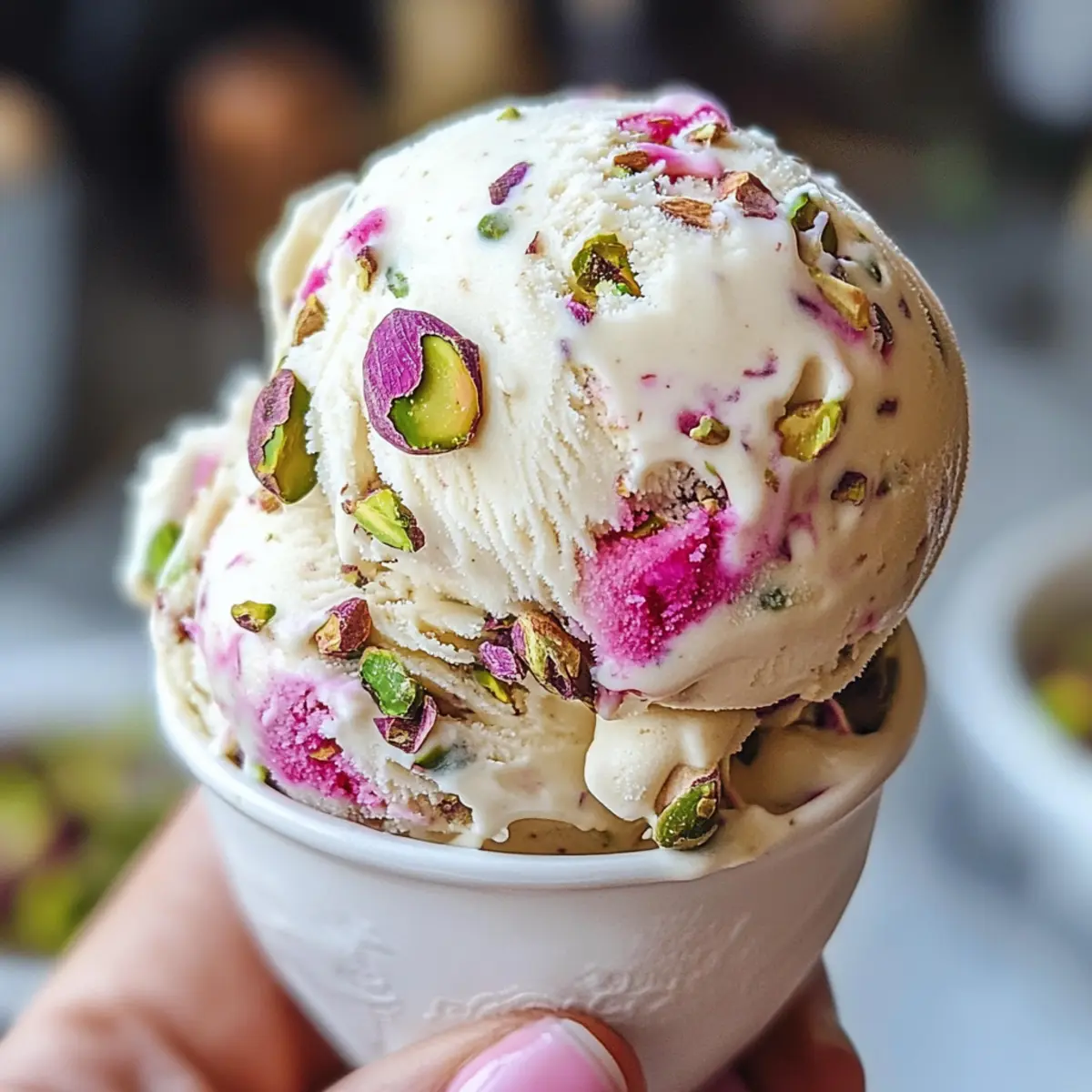 Rosenpistazieneis – Einfaches Rezept für Sommergenuss