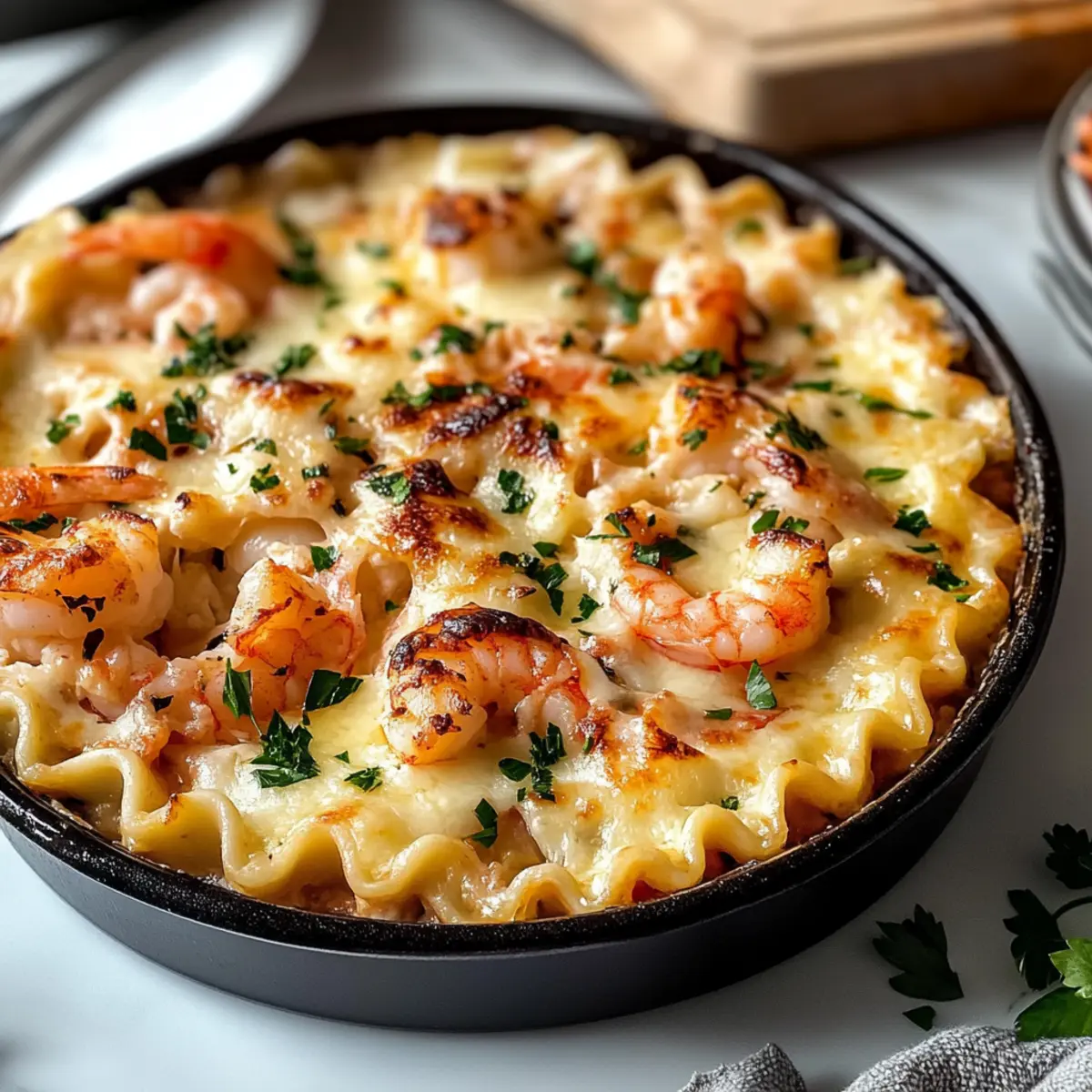 Meeresfrüchte-Lasagne mit Hummer und Garnelen Genuss