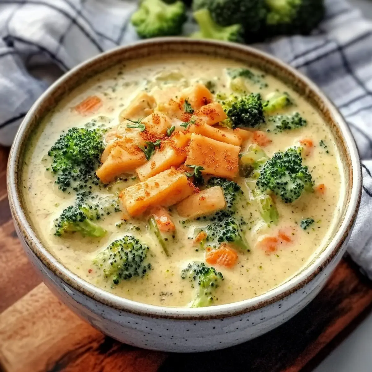 Geräucherter Gouda Brokkoli Suppe für gemütliche Abende