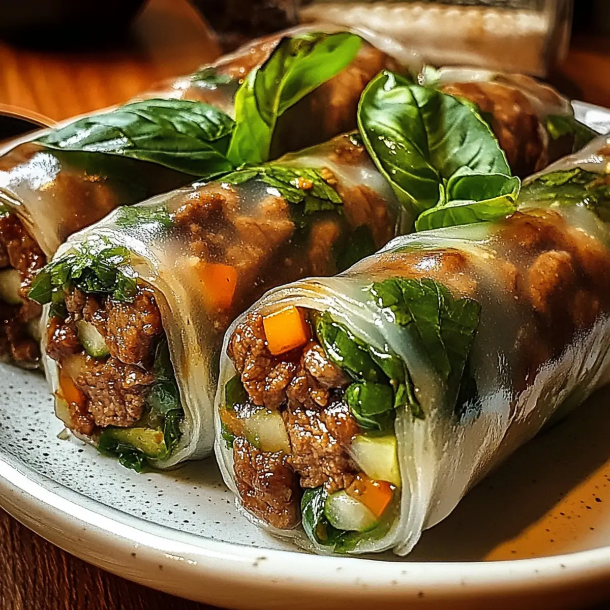 Thai-Basilikum-Rinderrollen – Gesund und Schnell