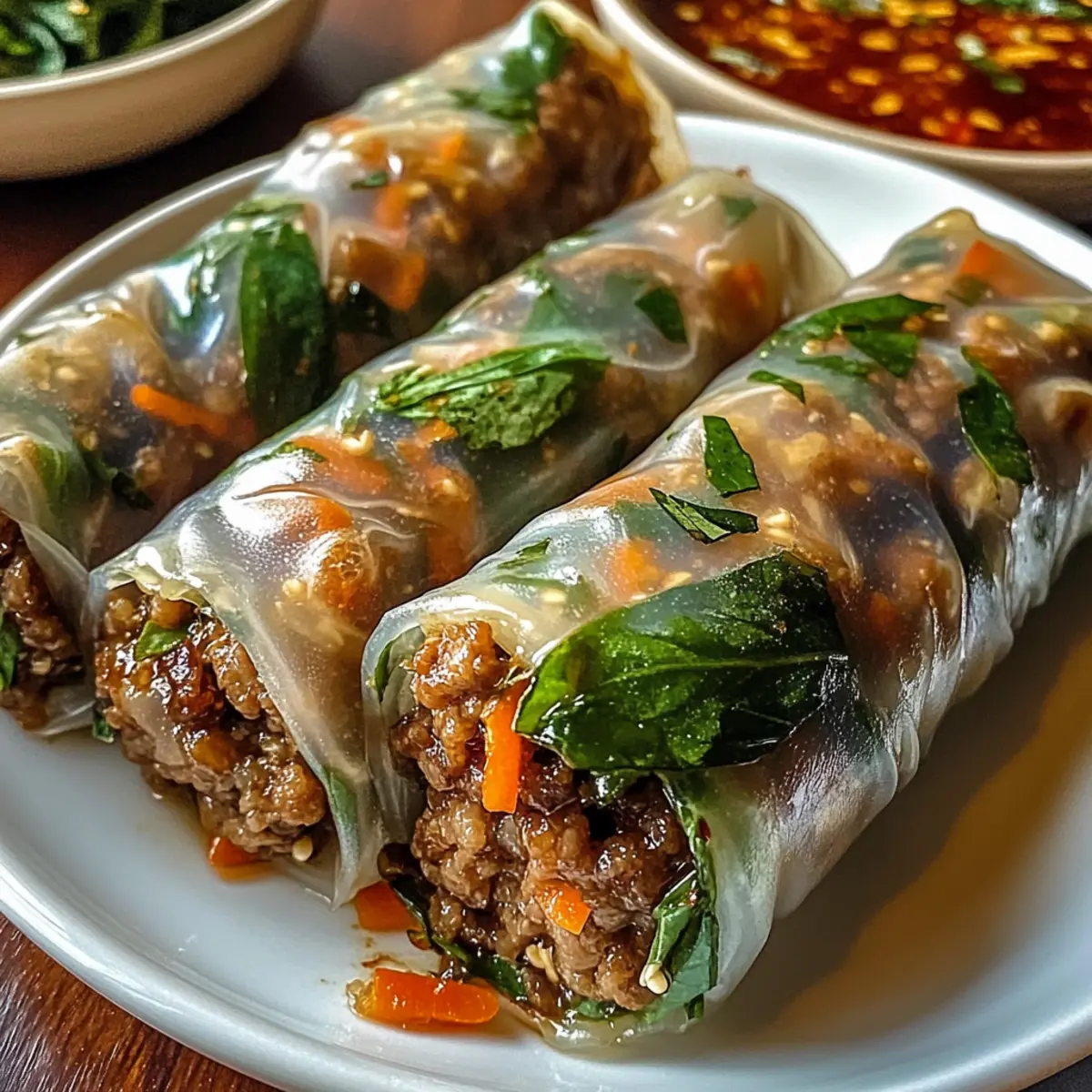 Thai-Basilikum-Rinderrollen – Frisch & Lecker genießen