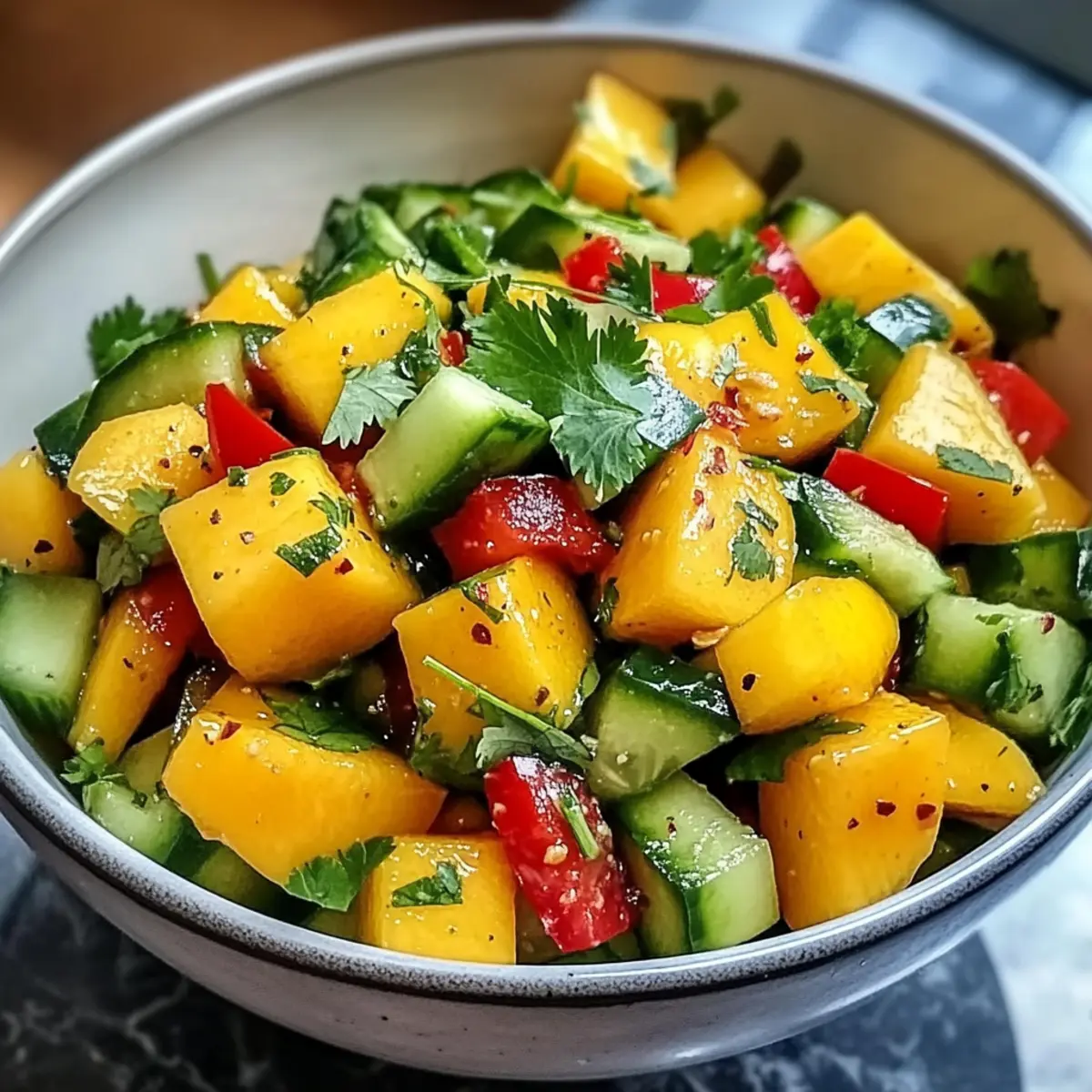 Thai Mango Gurkensalat - Erfrischender Genuss für jede Gelegenheit