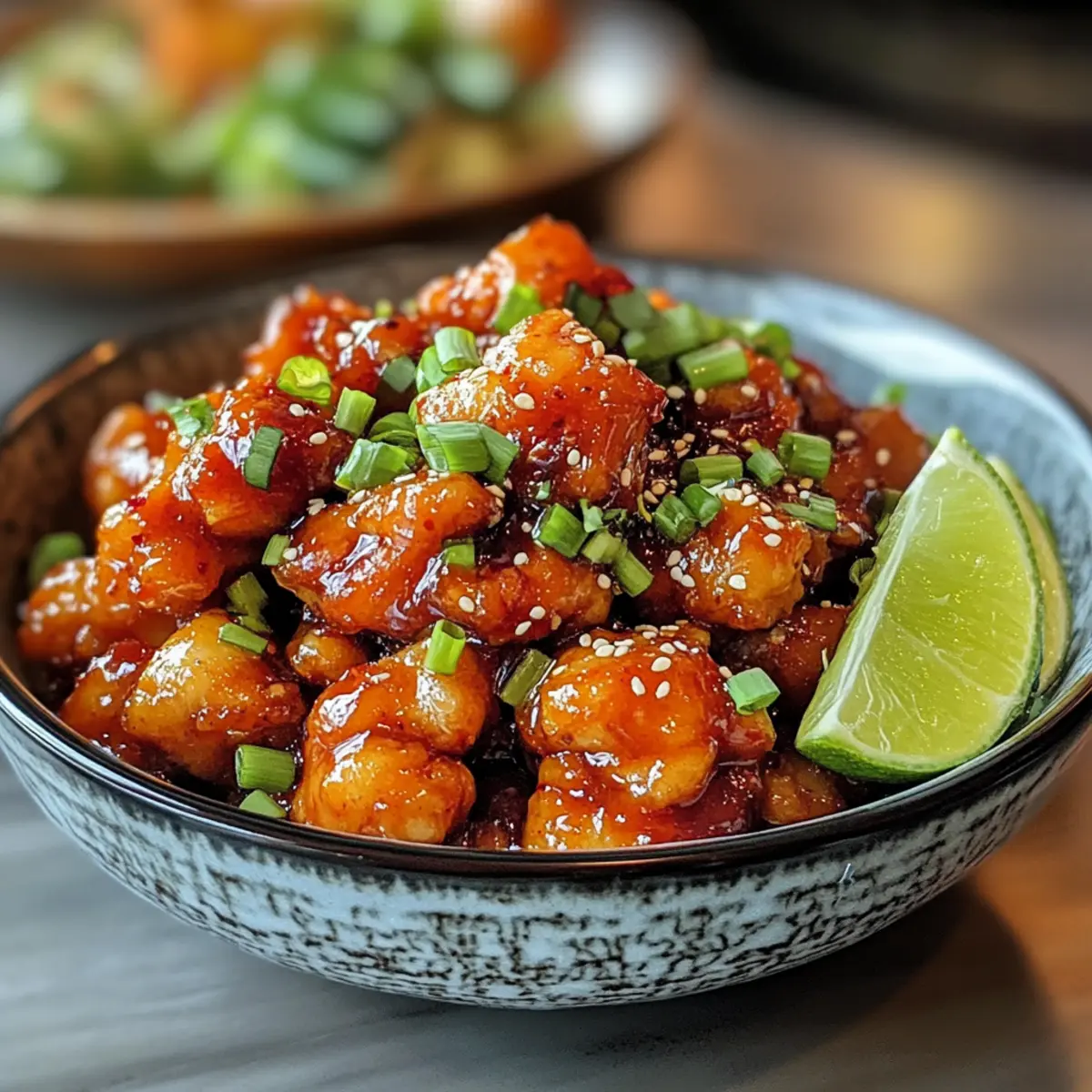Thailändisches süßes Chili-Hühnchen im Schnellkochtopf