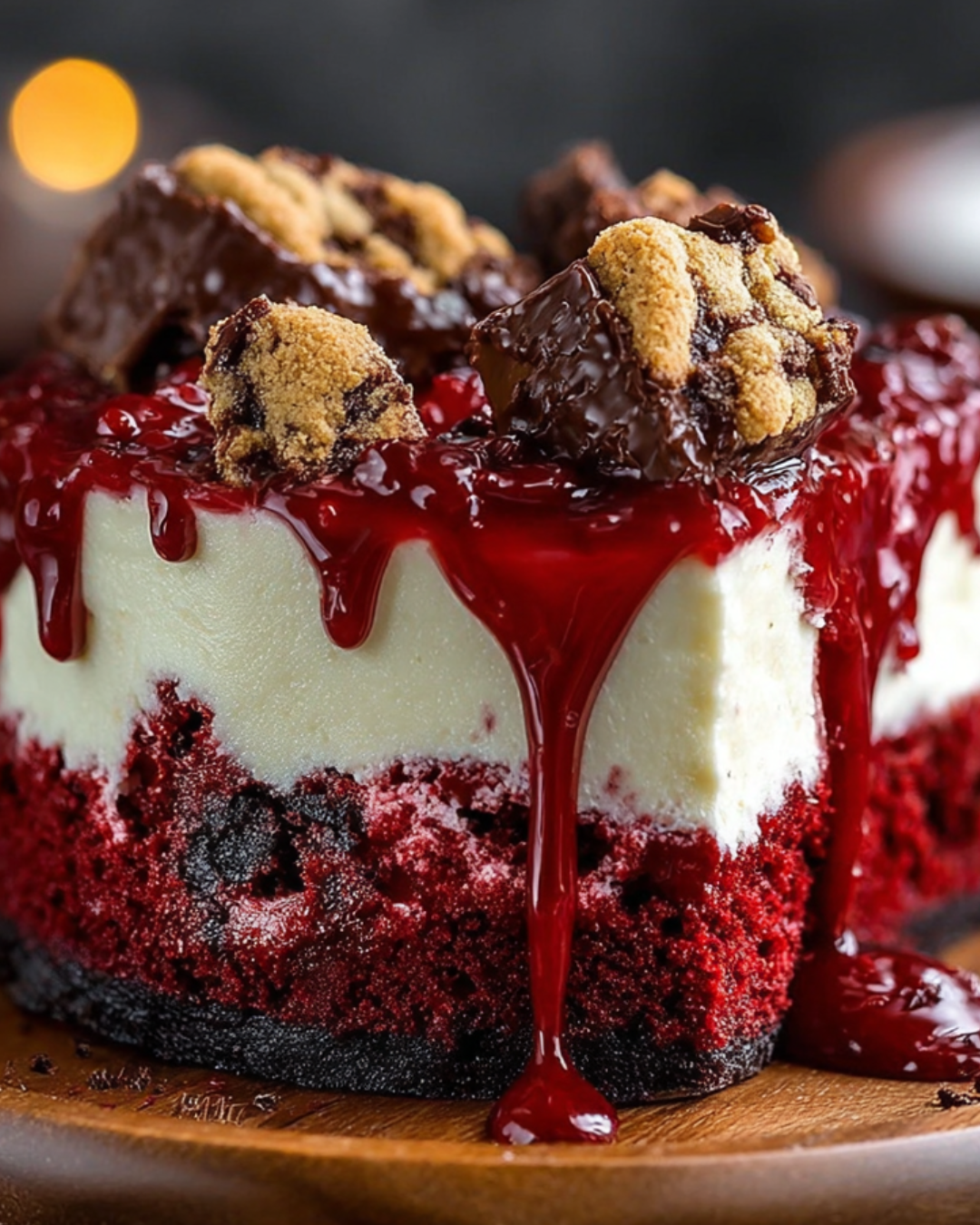 Roter Samt-Käsekuchen mit Keks-Teig begeistert alle!