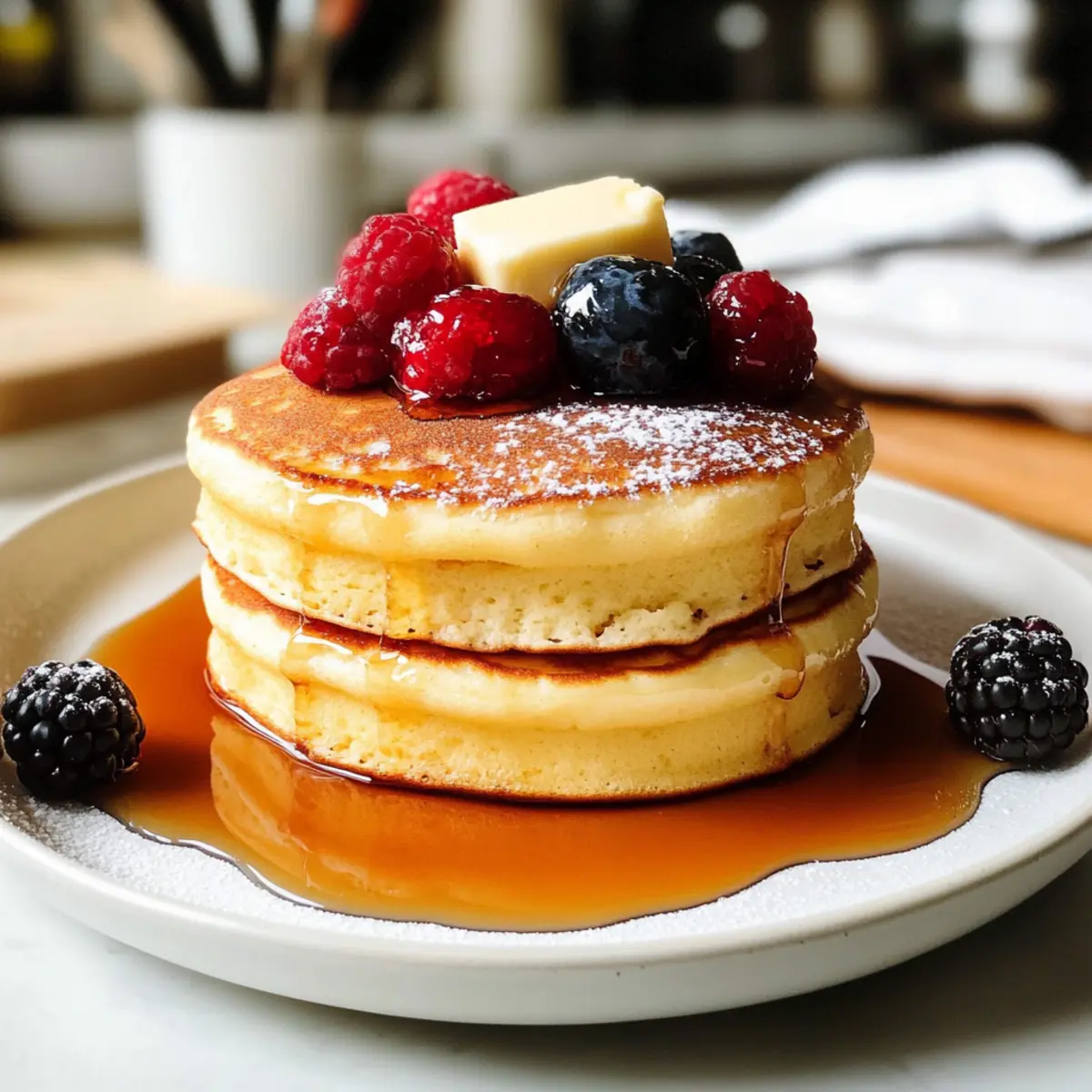 Vegan flauschige japanische Pfannkuchen im Handumdrehen