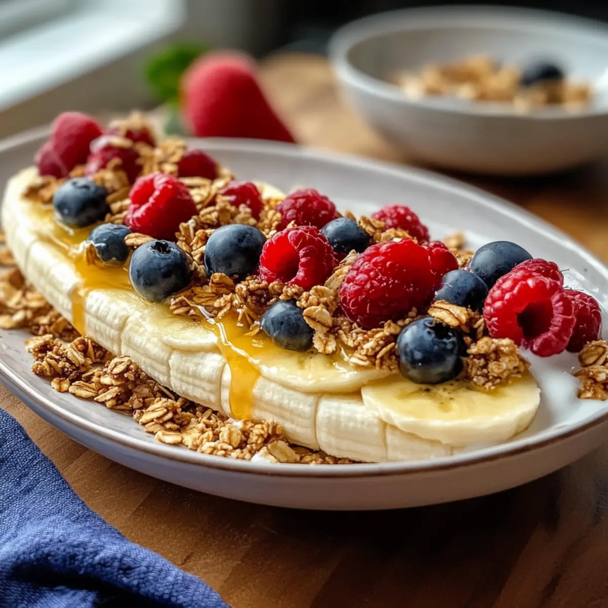 Frühstück Bananensplit mit griechischem Joghurt