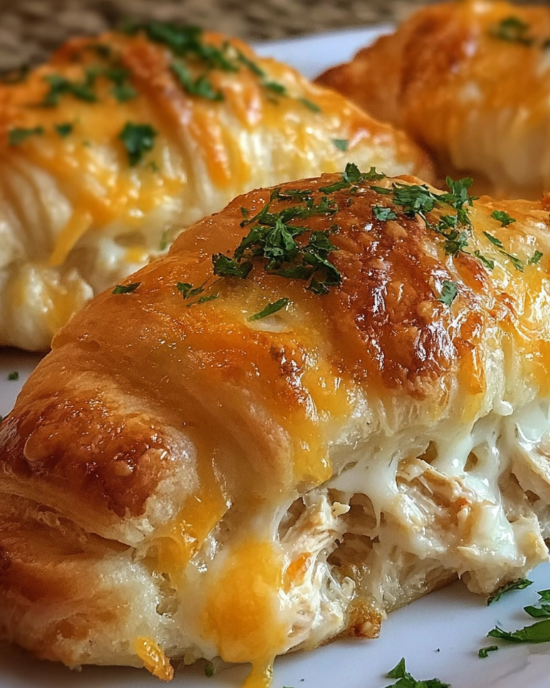Käse-Hühnchen-Croissant-Röllchen: Einfach lecker genießen!
