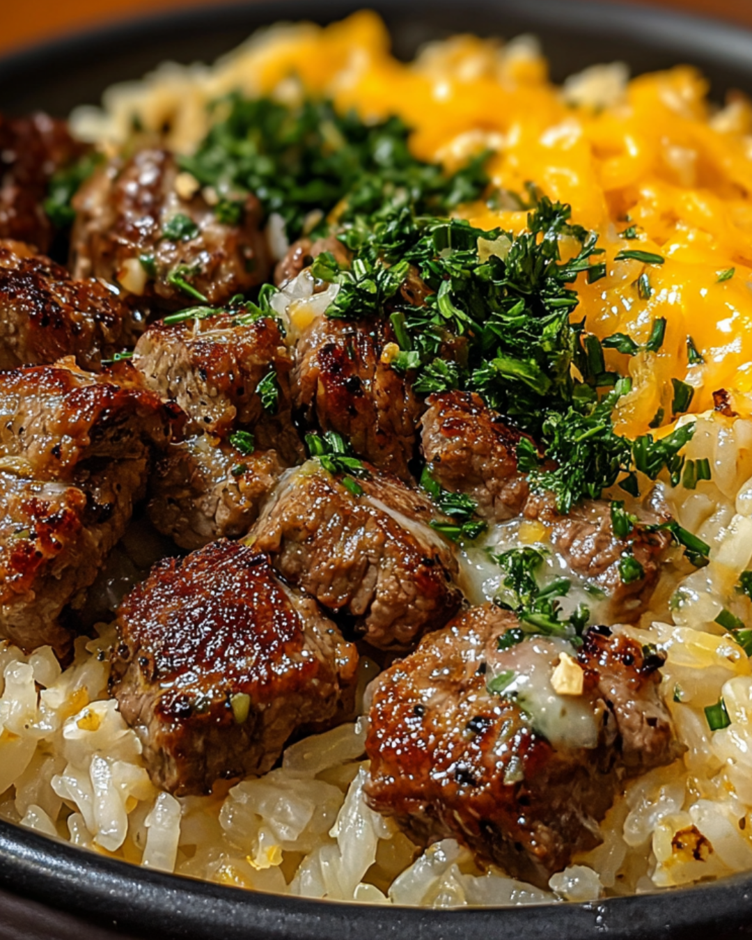 Knoblauch-Butter-Rindfleisch-Schüssel: Perfekt für kalte Tage!