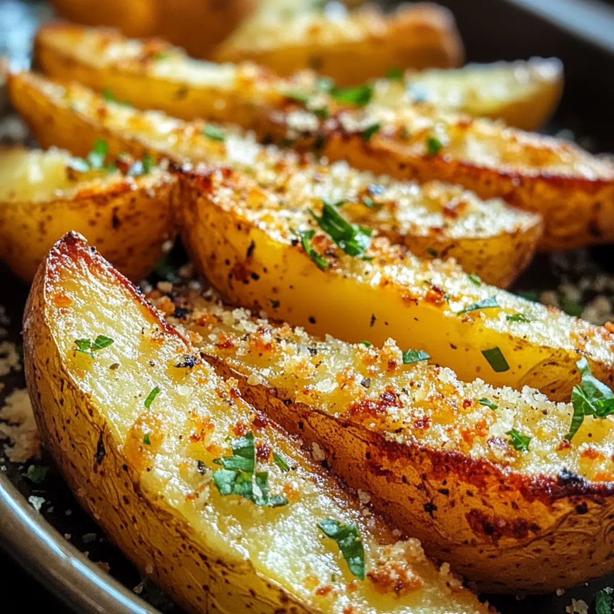Gebackene Knoblauch-Parmesan-Kartoffelspalten leicht gemacht