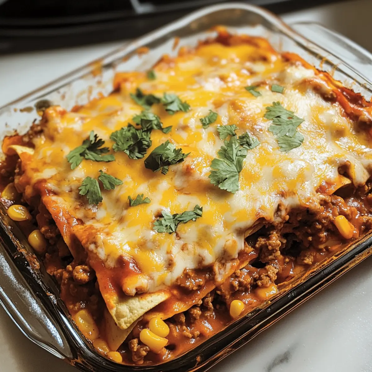 Rindfleisch-Enchilada-Auflauf für die ganze Familie