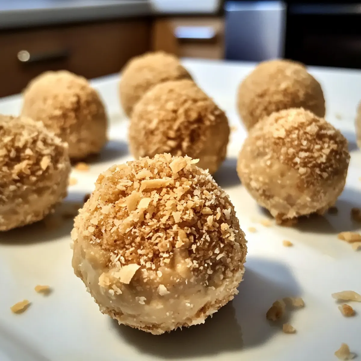 Biscoff Käsekuchen Proteinbälle für schokoladige Energie