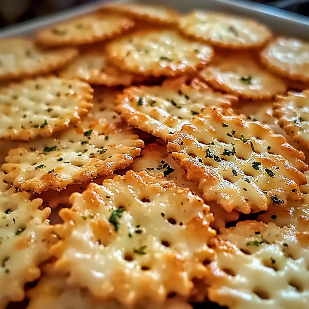 Käsige Knoblauch Ritz Bits: Der perfekte Snack