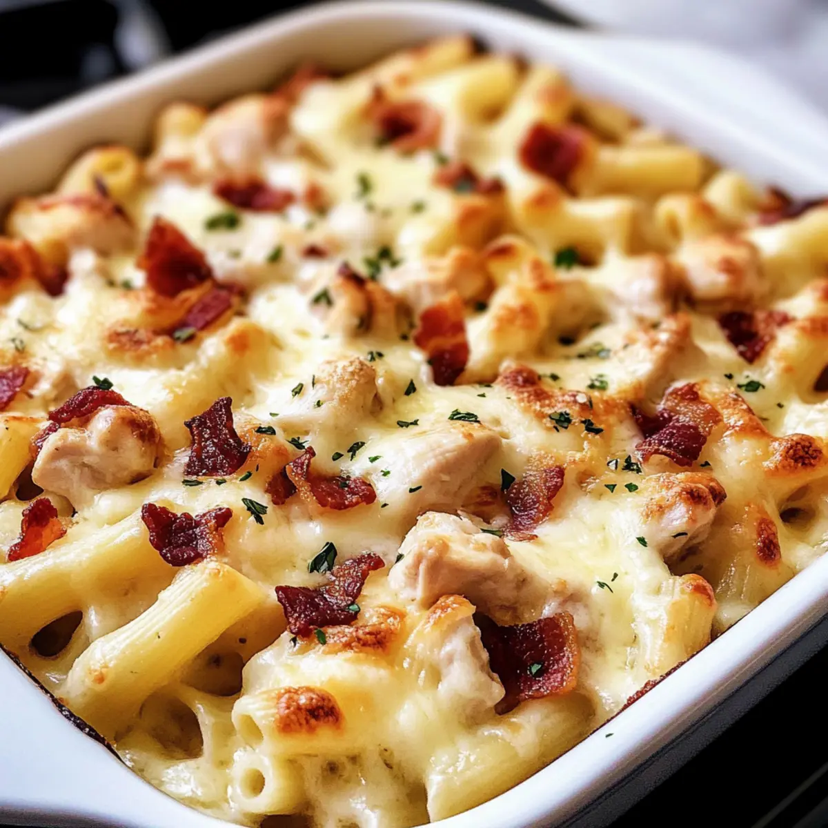 Hühnchen-Ranch-Nudeln-Auflauf für die ganze Familie