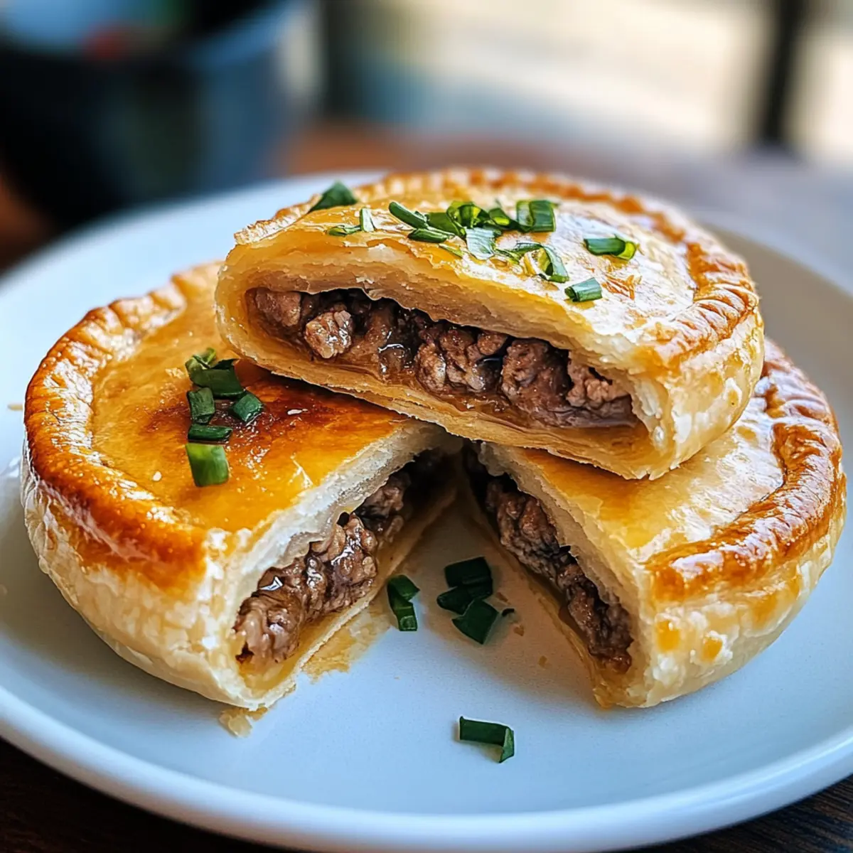 Knusprige Fleisch-Rindfleisch-Pasteten selbstgemacht