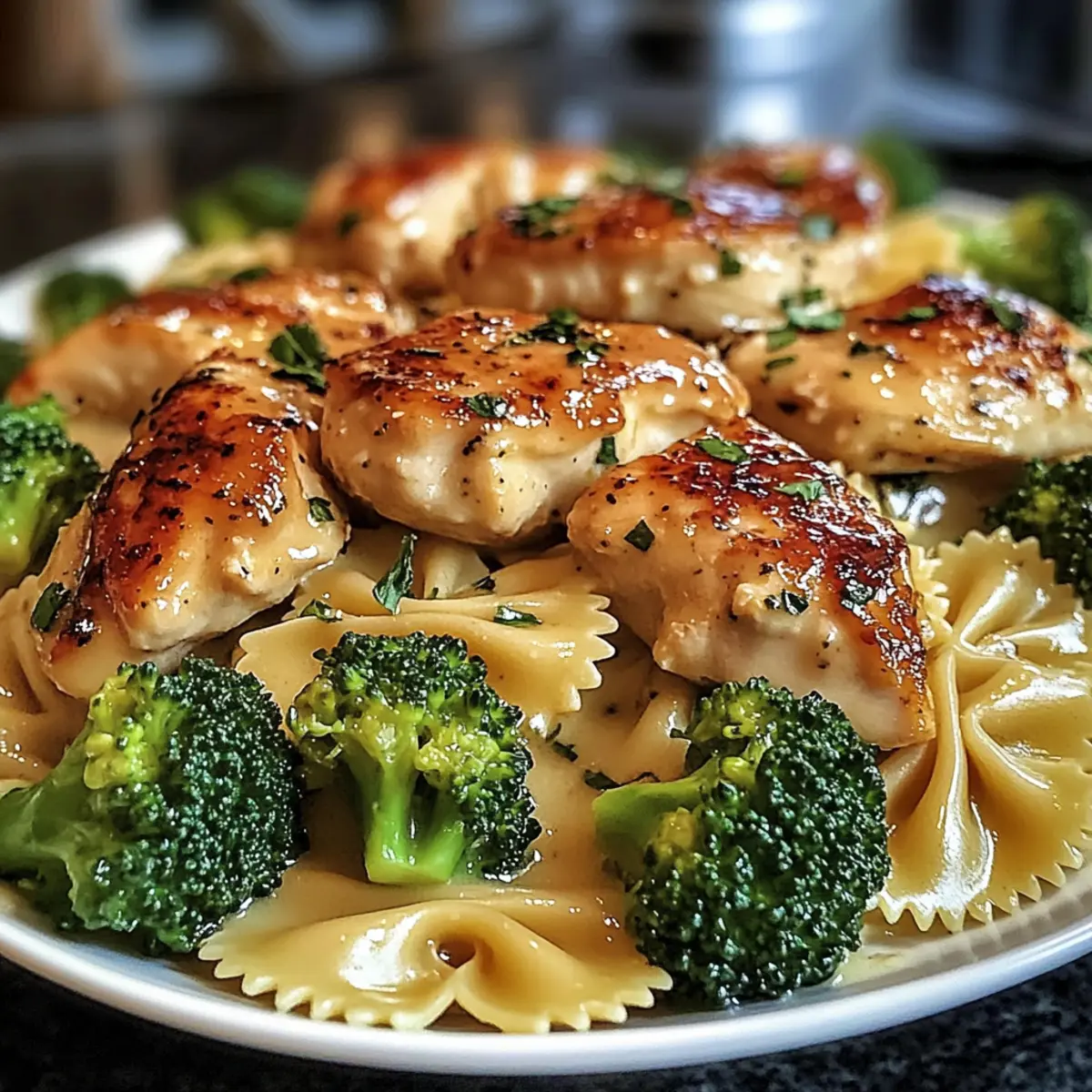 Cowboy-Butter-Zitronen-Schmetterlingshühnchen mit Brokkoli