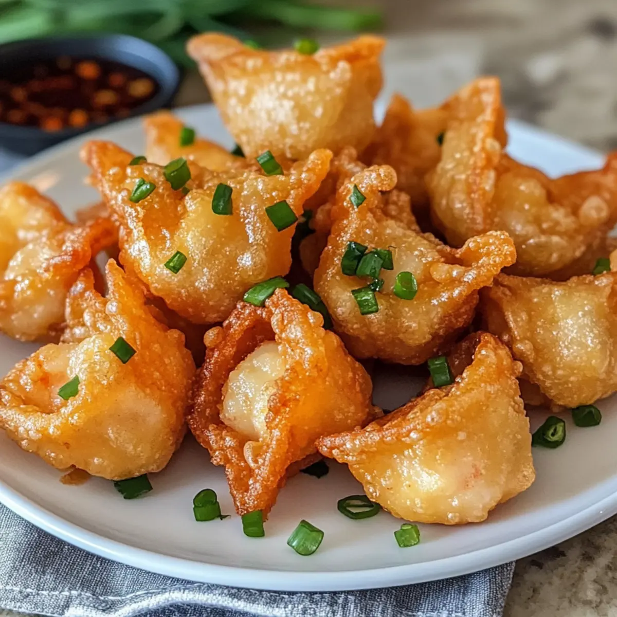 Knusprige Wonton-Wrap-Garnelen für den perfekten Snack
