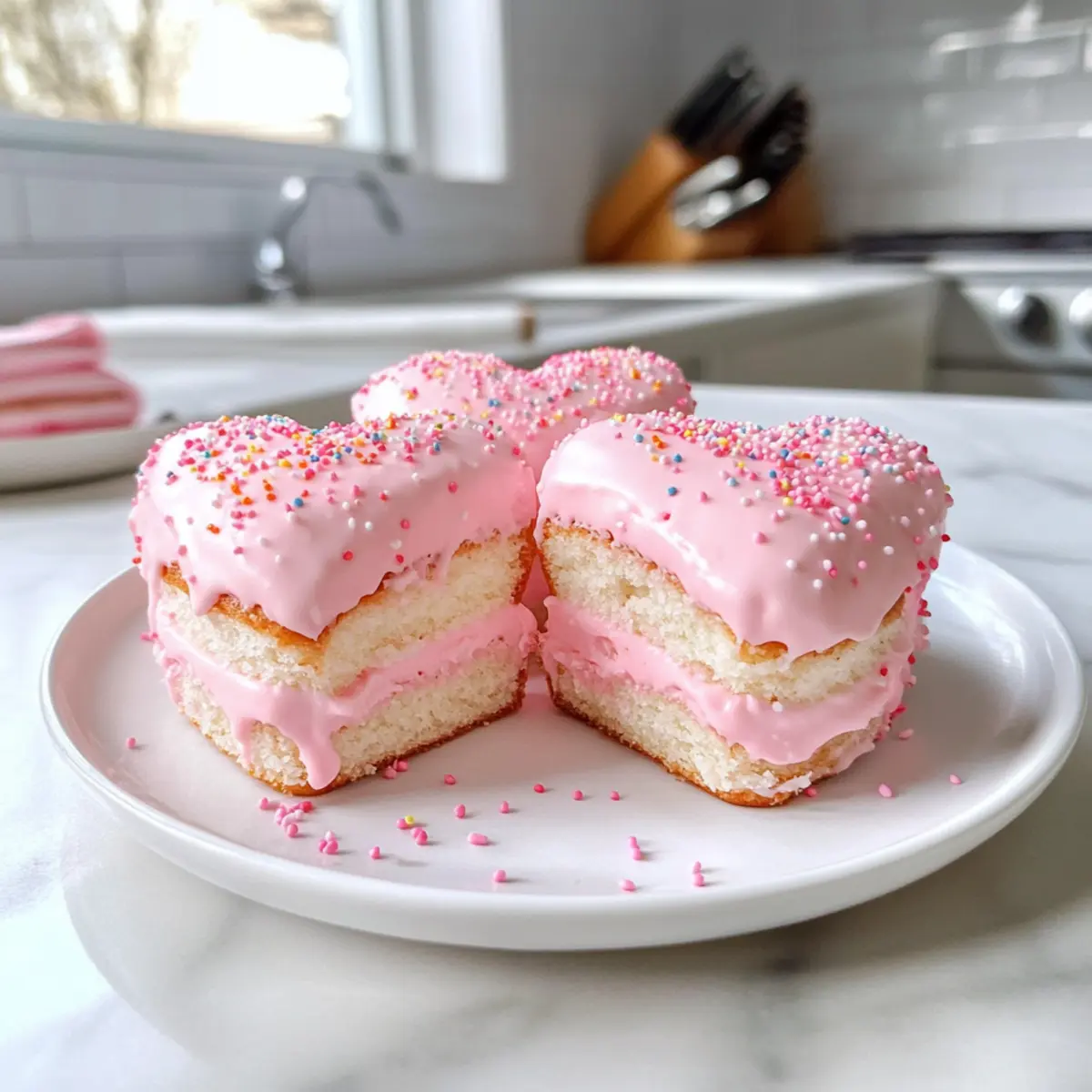 Süße Valentinstag-Herzkuchen zum Verlieben