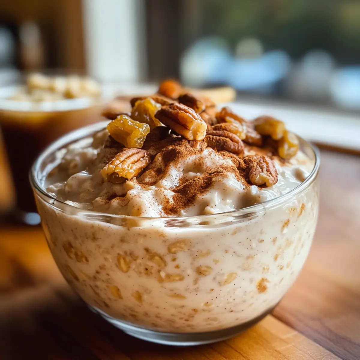 Leckere Zimtschnecken-Übernacht-Haferflocken für jeden Morgen