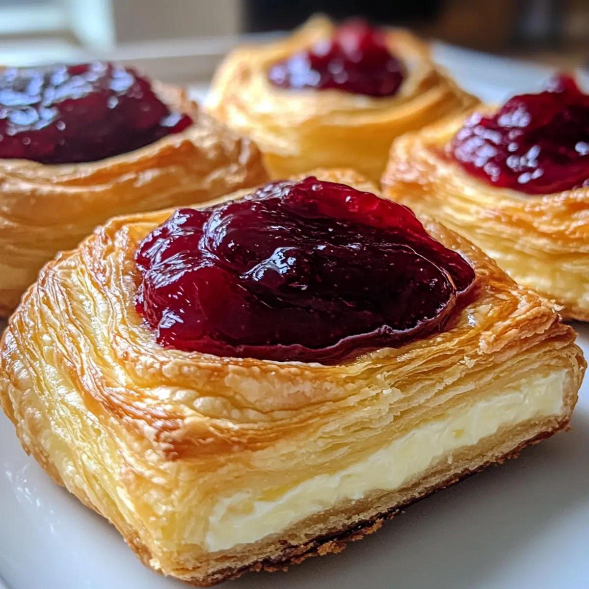 Einfache Kirschkäse-Danish für schnellen Genuss