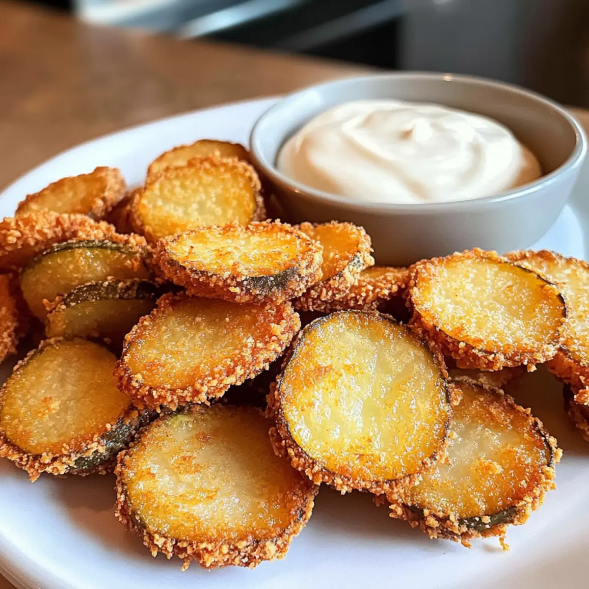 Frittierte Gurken aus der Heißluftfritteuse