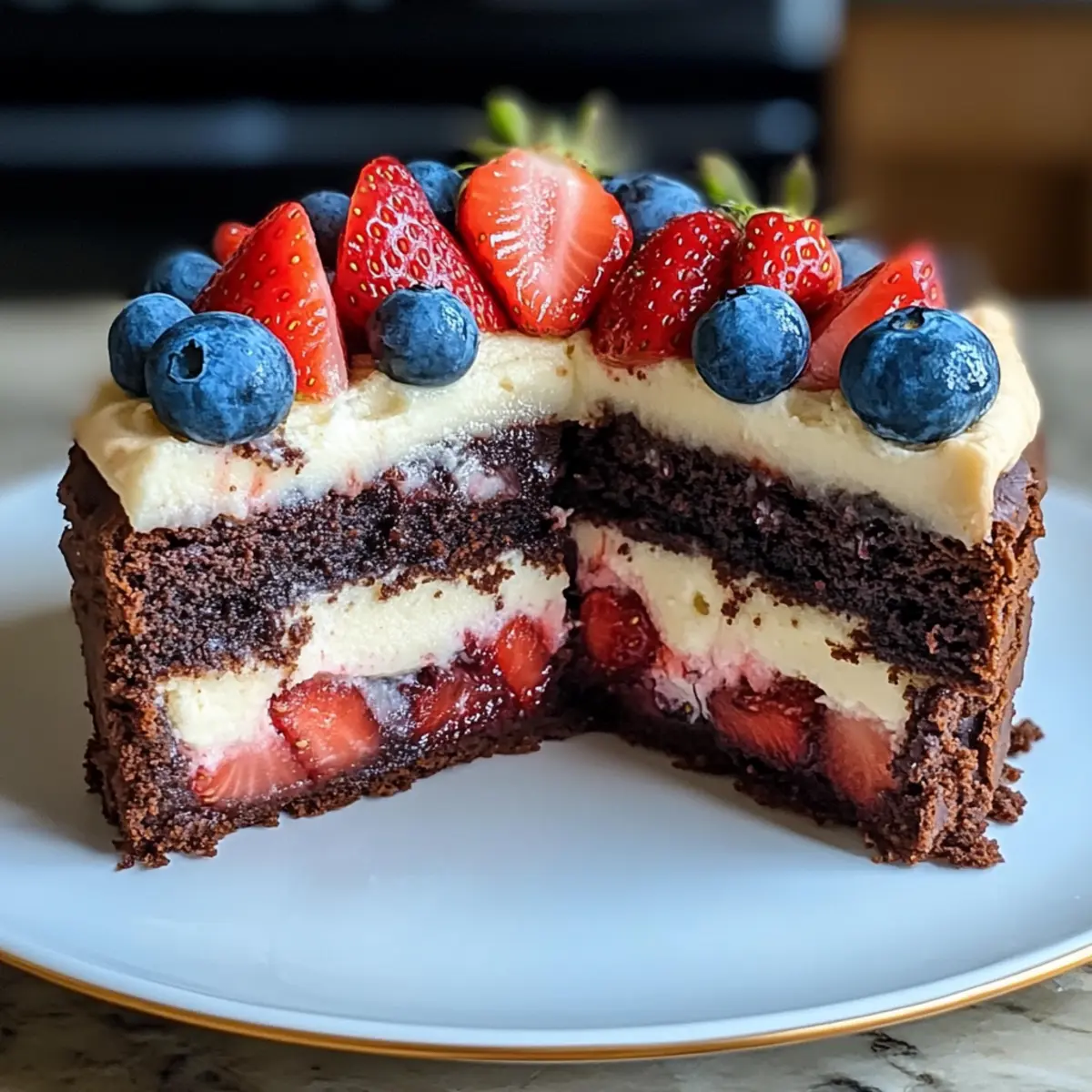 Fudgy Erdbeer-Shortcake-Brauni für den Sommer