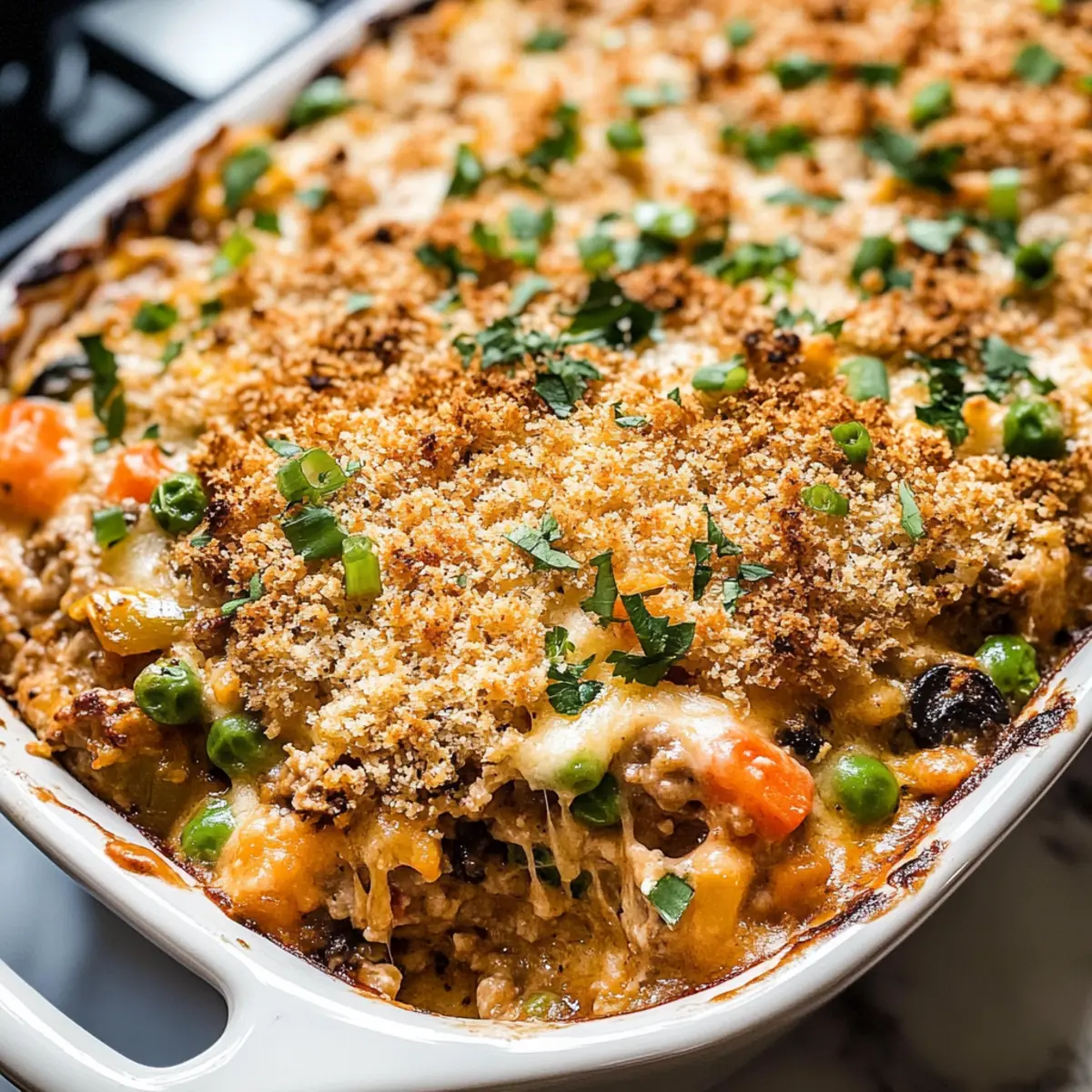 Herzhafter Hamburger Auflauf für die ganze Familie