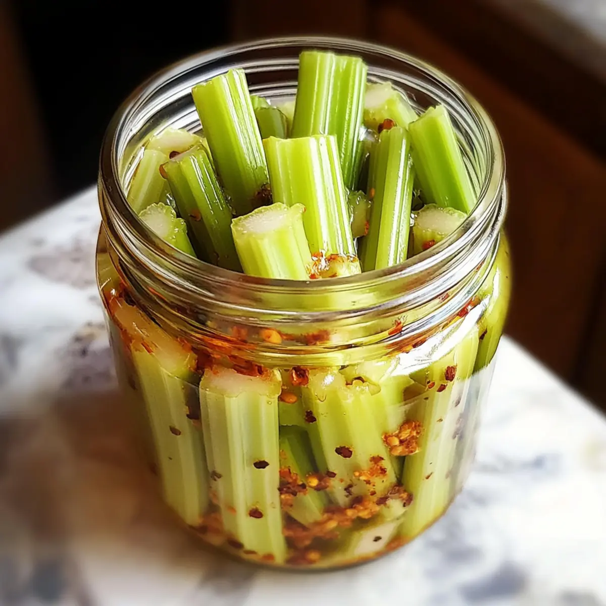 Eingelegter Sellerie: Schnell und Würzig genießen