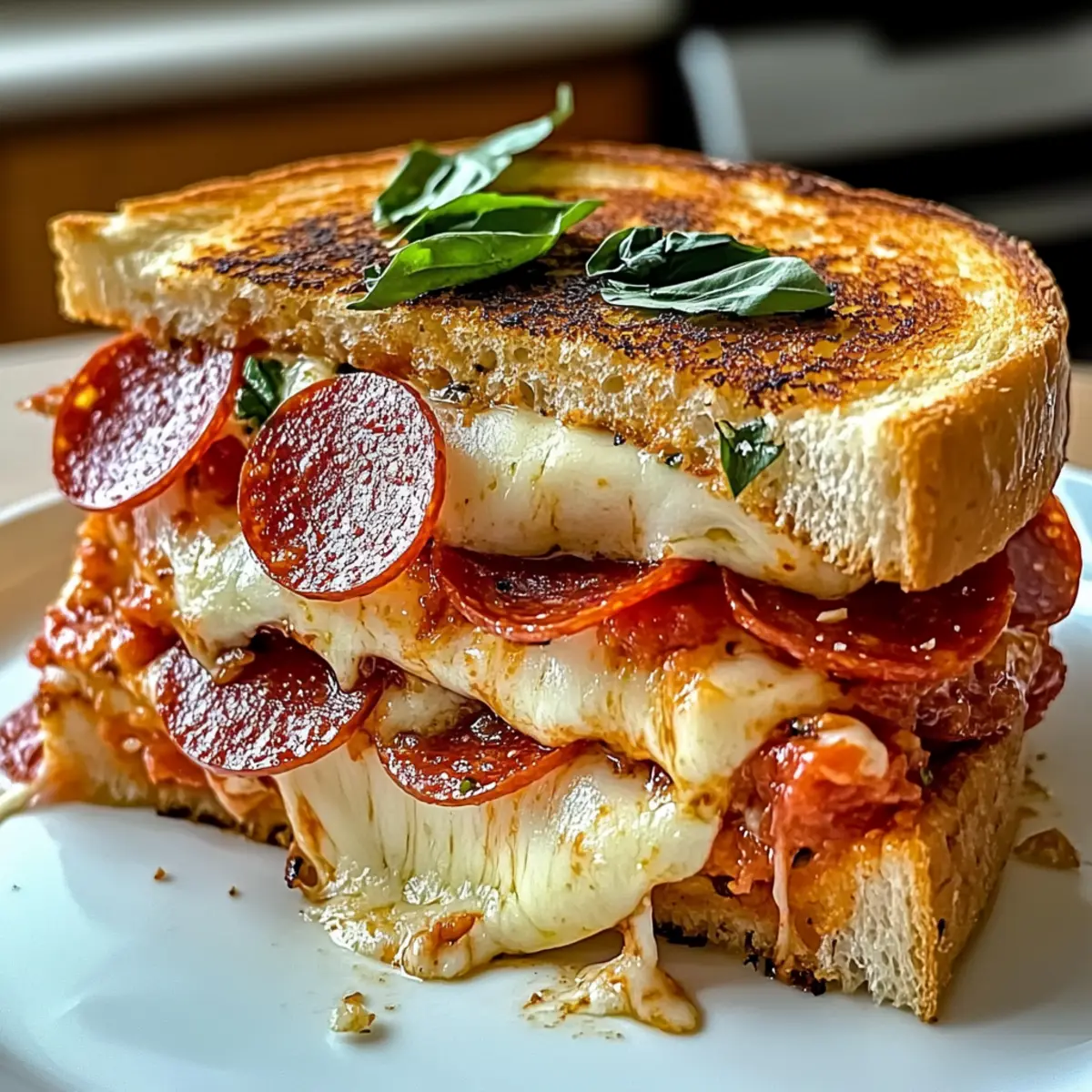 Pizza Grillkäse in 10 Minuten zubereitet