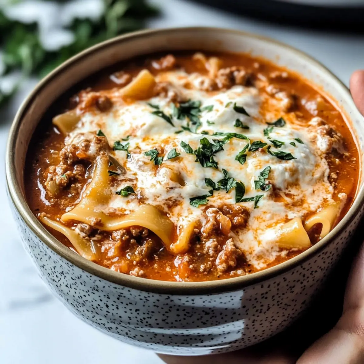 Topf Lasagne Suppe für die perfekte Wohlfühlmahlzeit