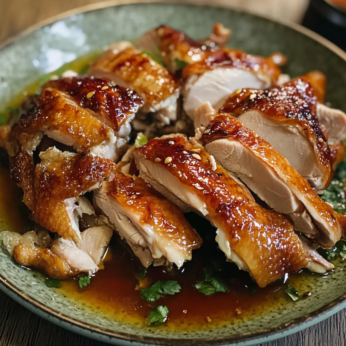 Perfektes Shandong-Rösthähnchen mit knuspriger Haut