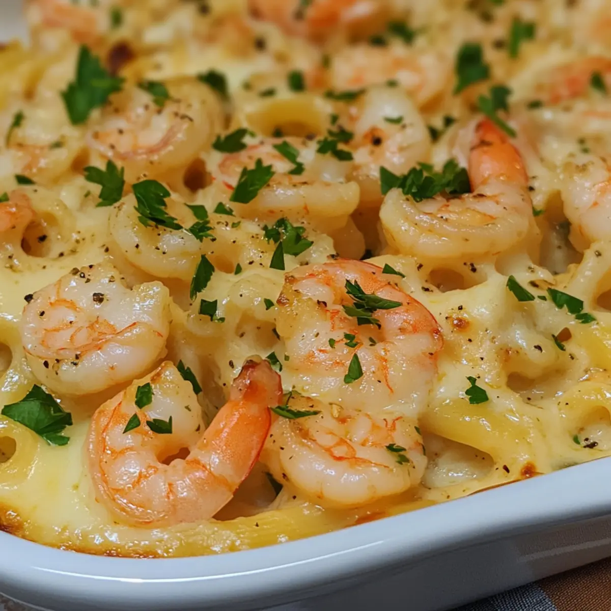 Garnelen Scampi Nudel Auflauf für gemütliche Abende