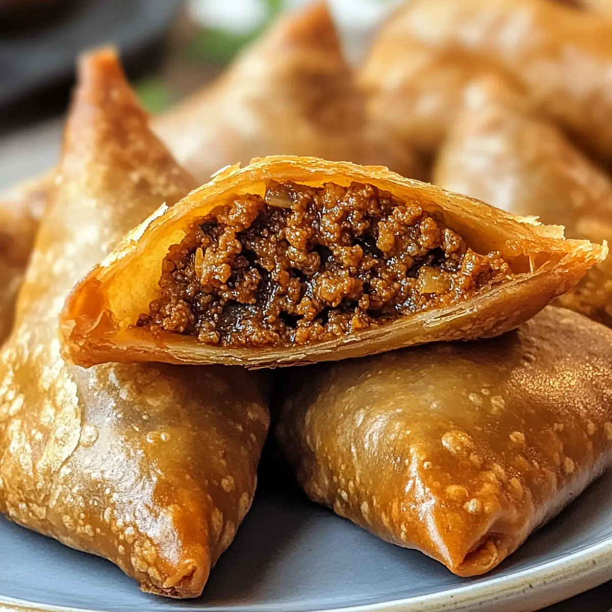 Gewürztes Fleisch Sambusas: Einfach und Lecker